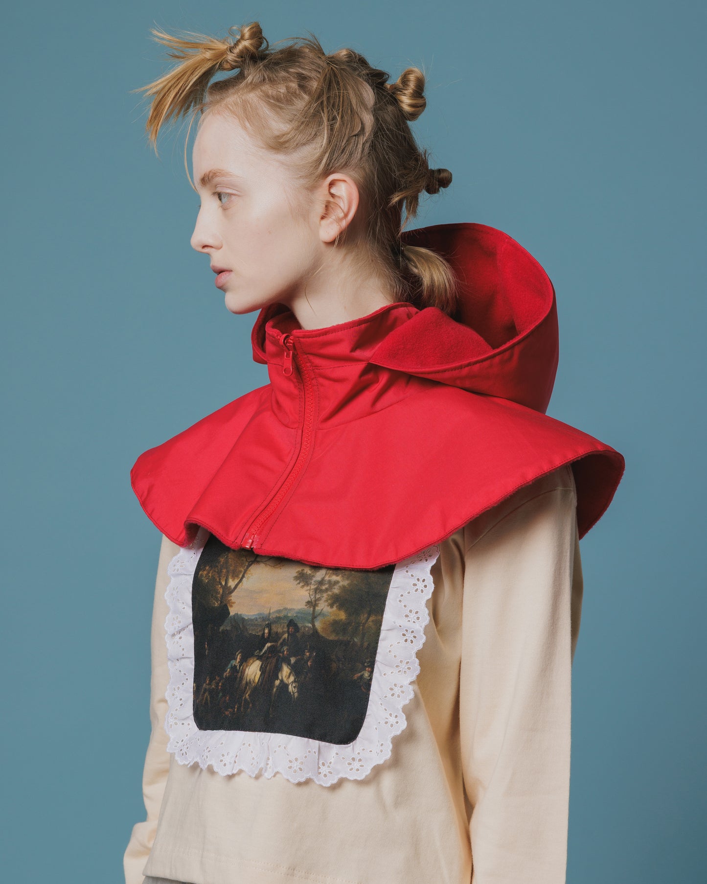FRILL FRAME L/S T-SHIRT (IVORY)