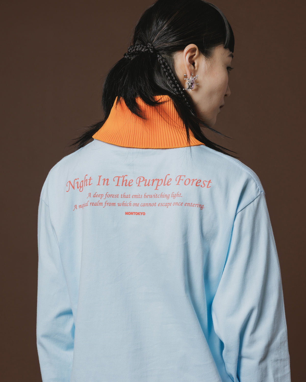 HIGH-NECK L/S T-SHIRT (L.BLUE)