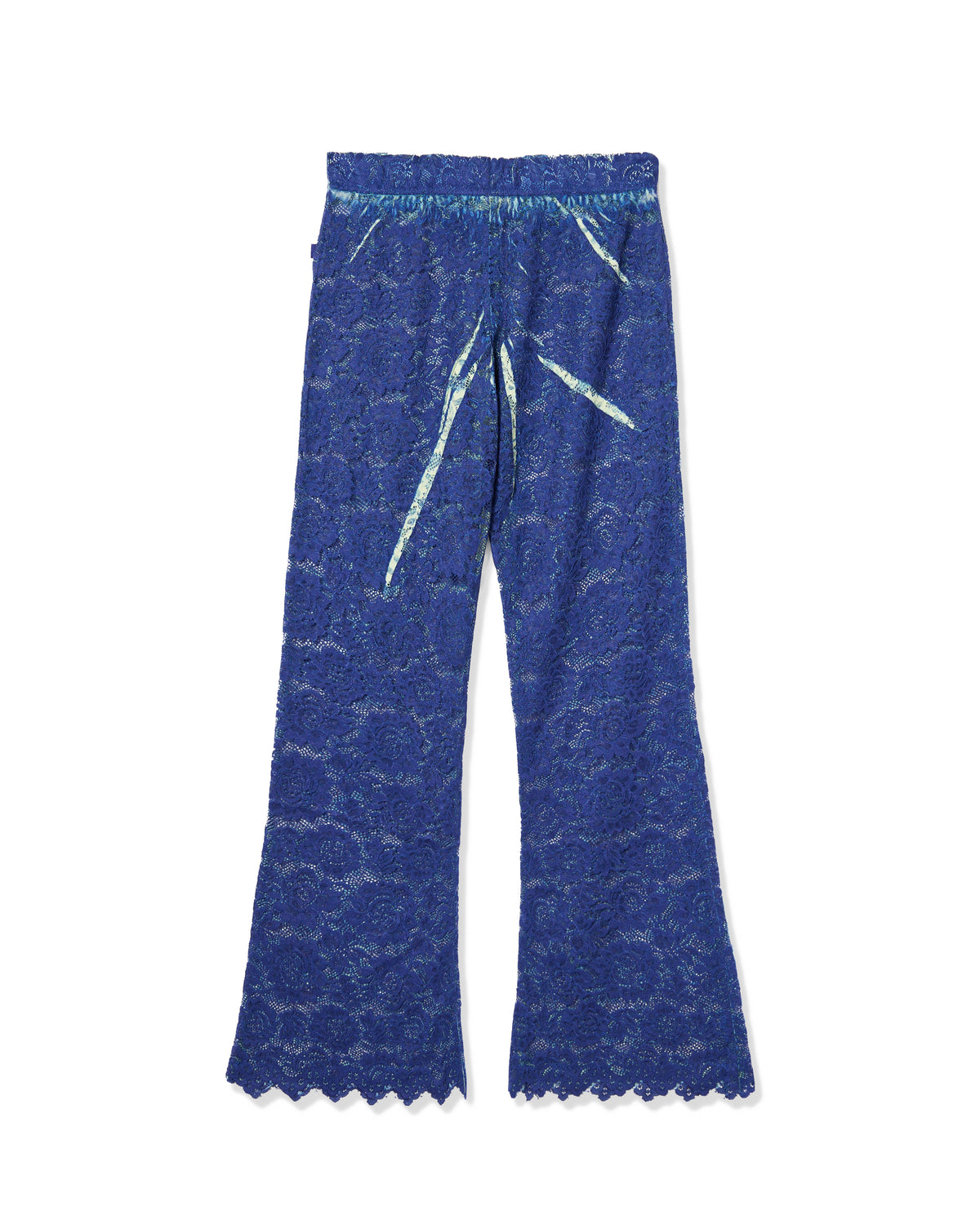 LACE DIRECT PRINT FLARE PANTS (BLUE)