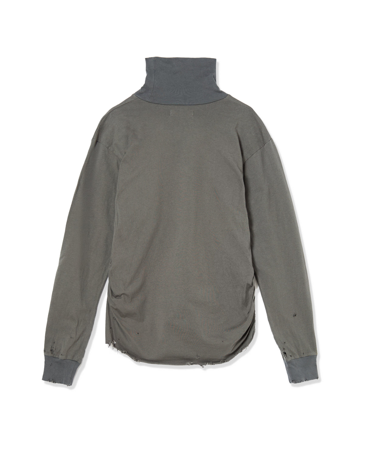 CRASH GATHER HI-NECK TOP (GRAY)