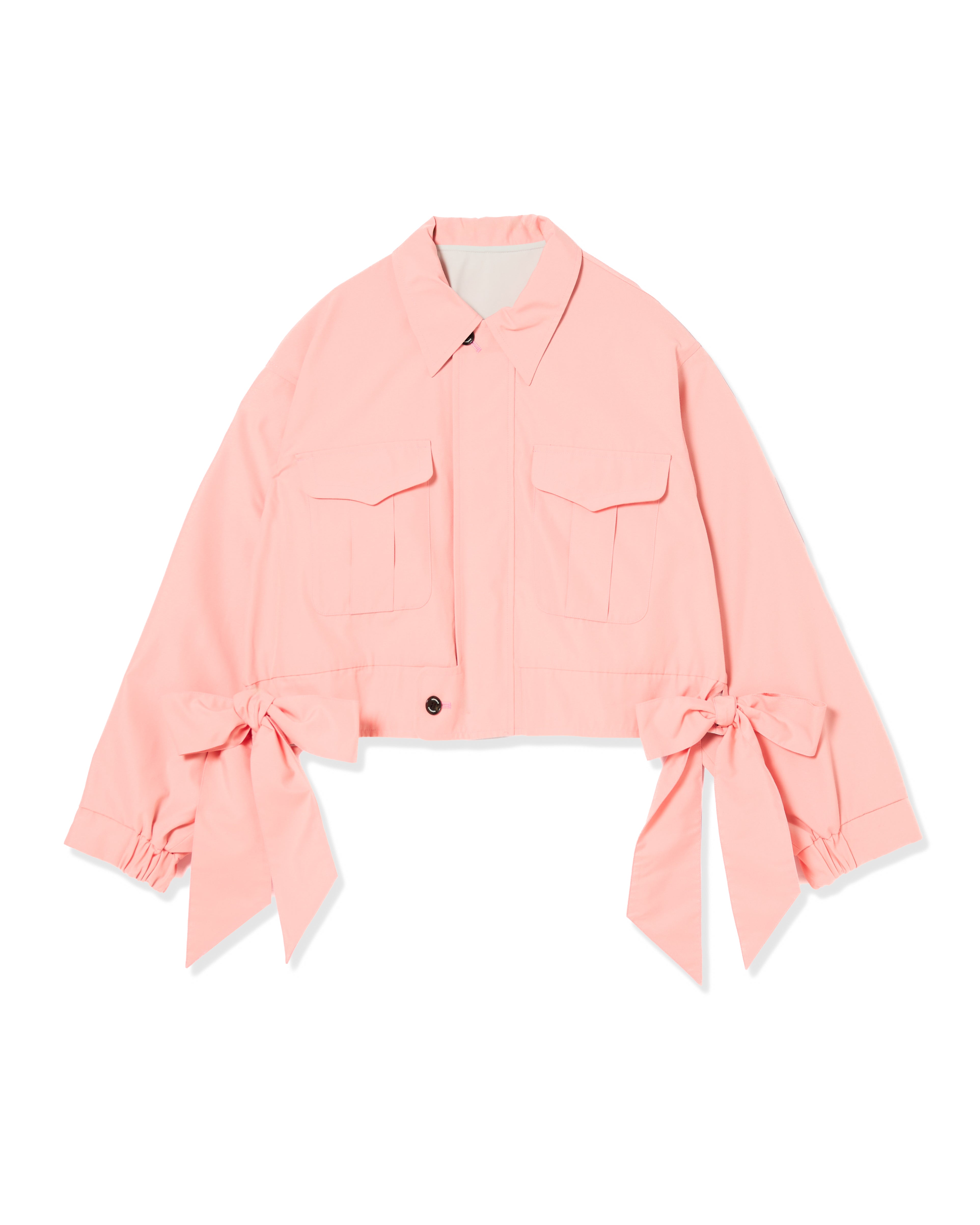 REVERSIBLE RIBBON JACKET (PINK x IVORY) – NONTOKYO