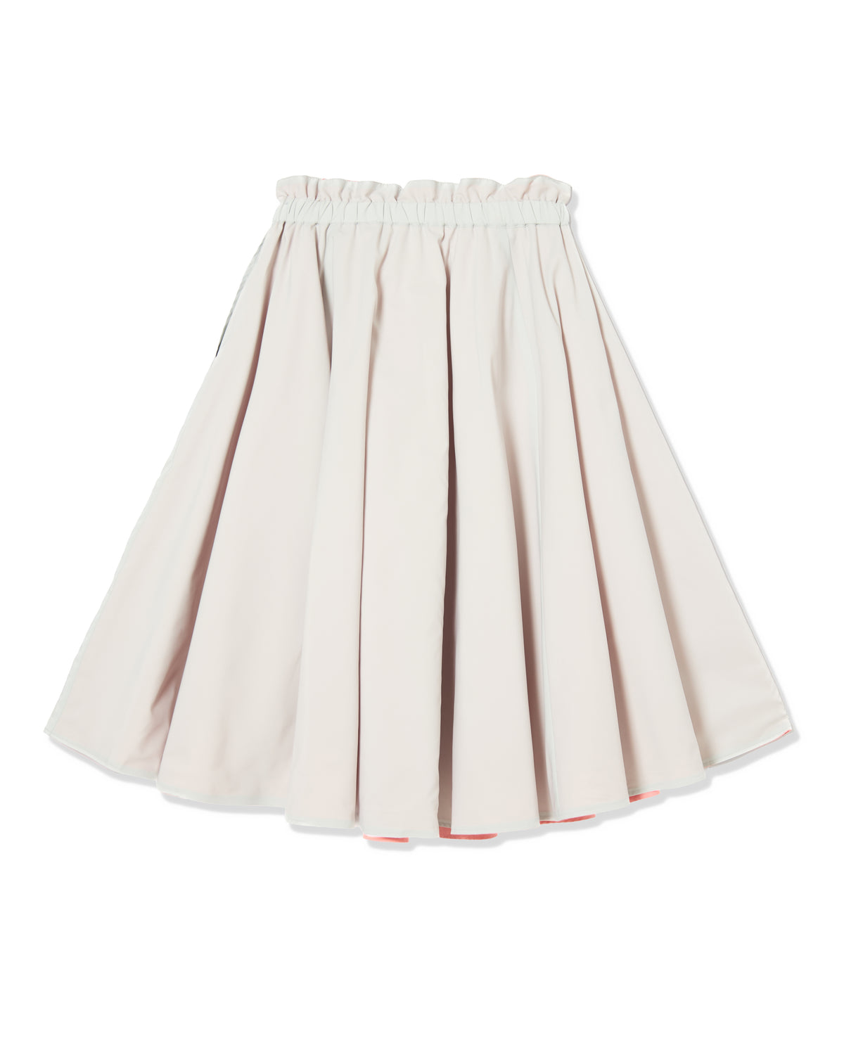 REVERSIBLE GATHER SKIRT (PINK x IVORY)