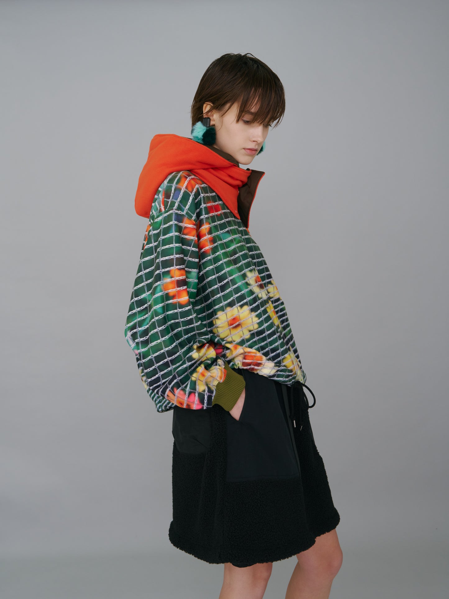 非东京 / 2WAY 蟒蛇裙 (黑色×黑色)