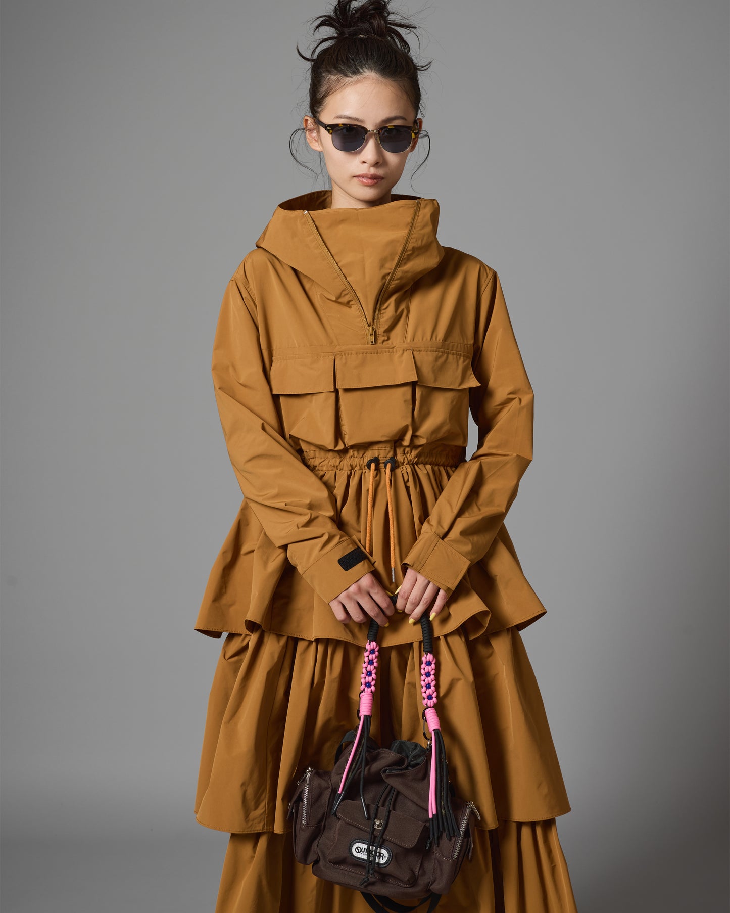 MULTI POCKET TECH ONE-PIECE (MUSTARD)