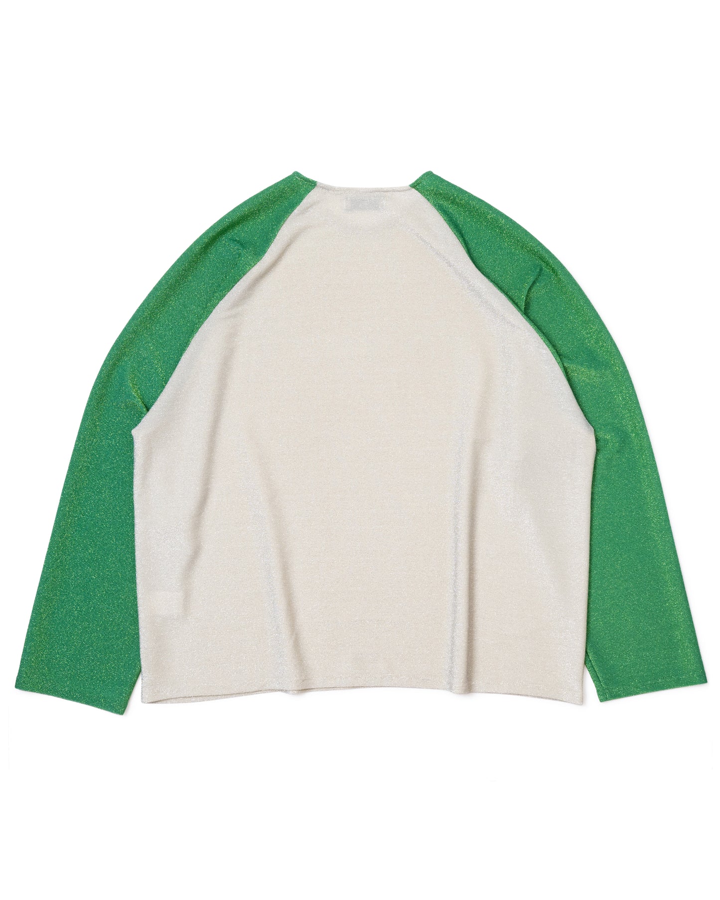 GLITTER RAGLAN C/S (WHITE×GREEN)