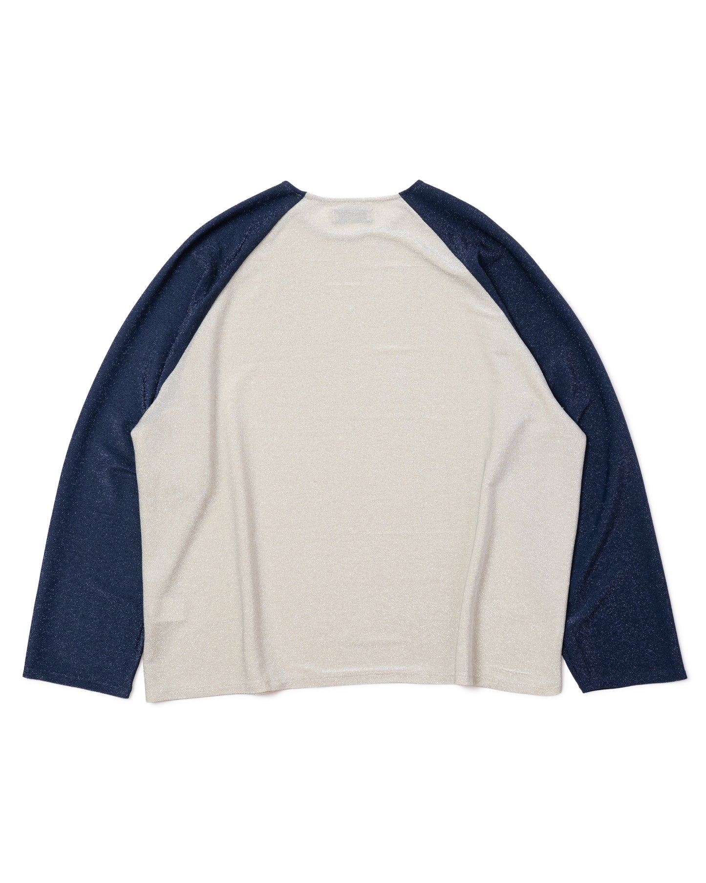 GLITTER RAGLAN C/S (WHITE×NAVY)