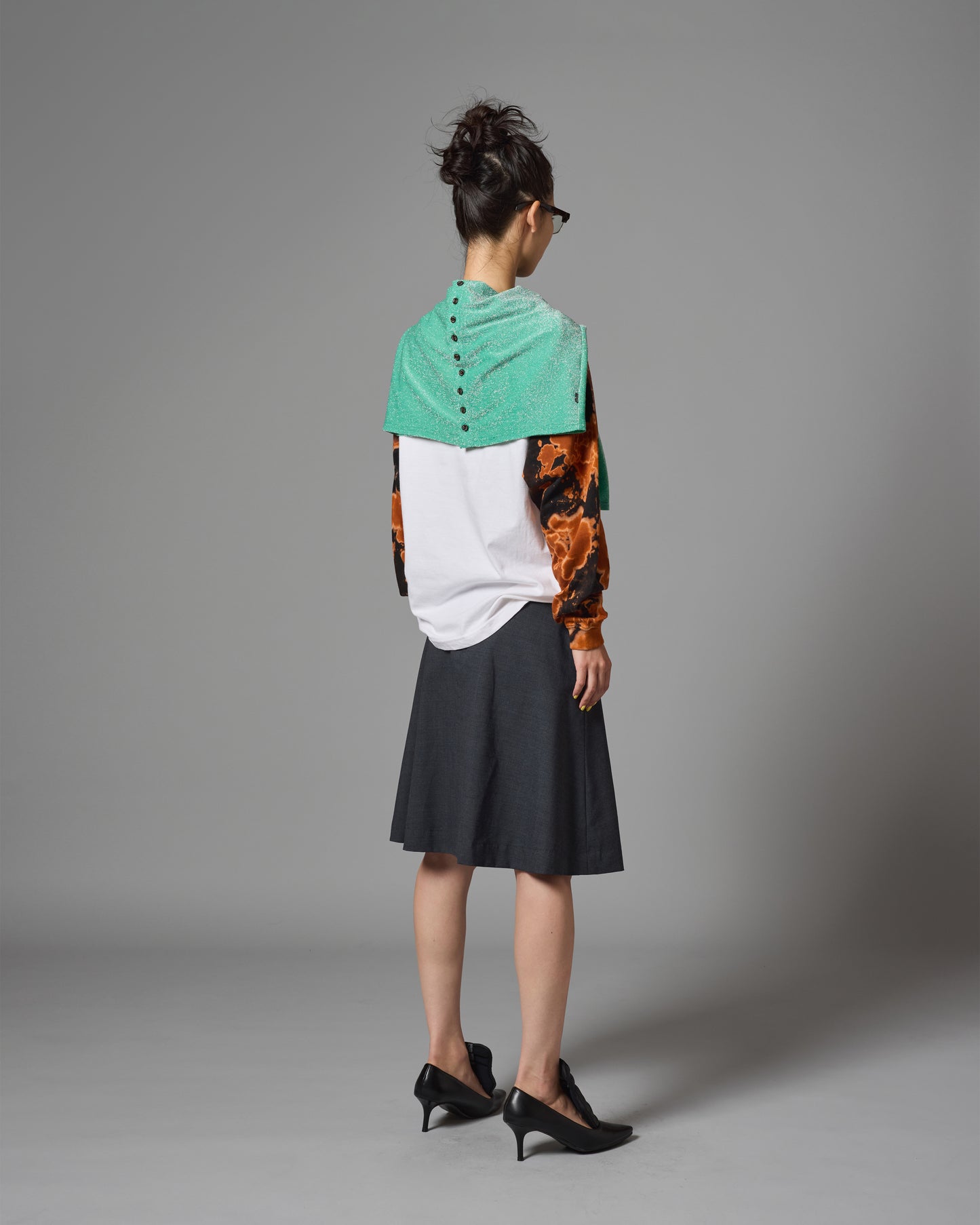 RAGLAN TIE-DYE L/S T-SHIRT (BLACK)