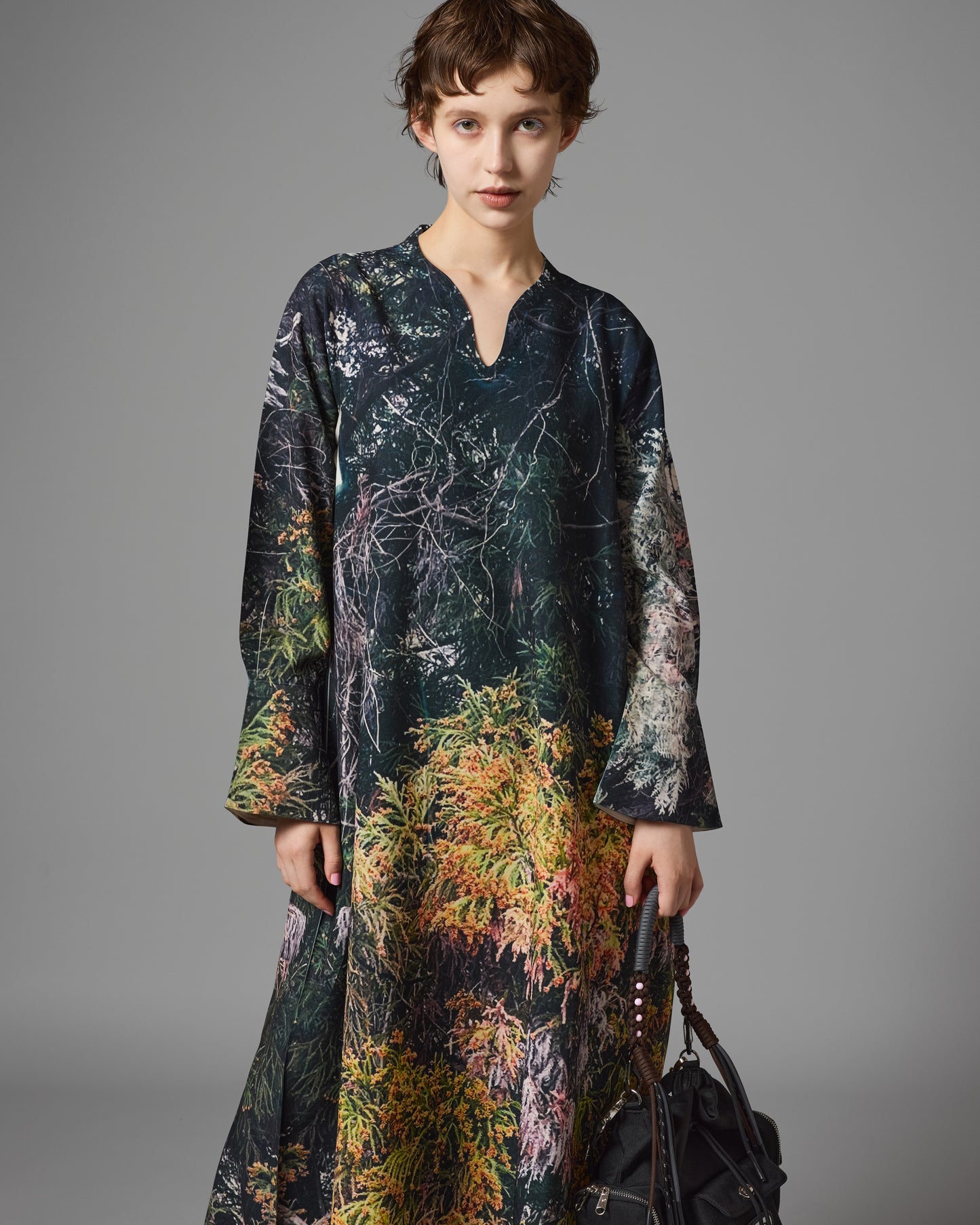 DIRECT PRINT PULLOVER ONE-PIECE (PLANTS)