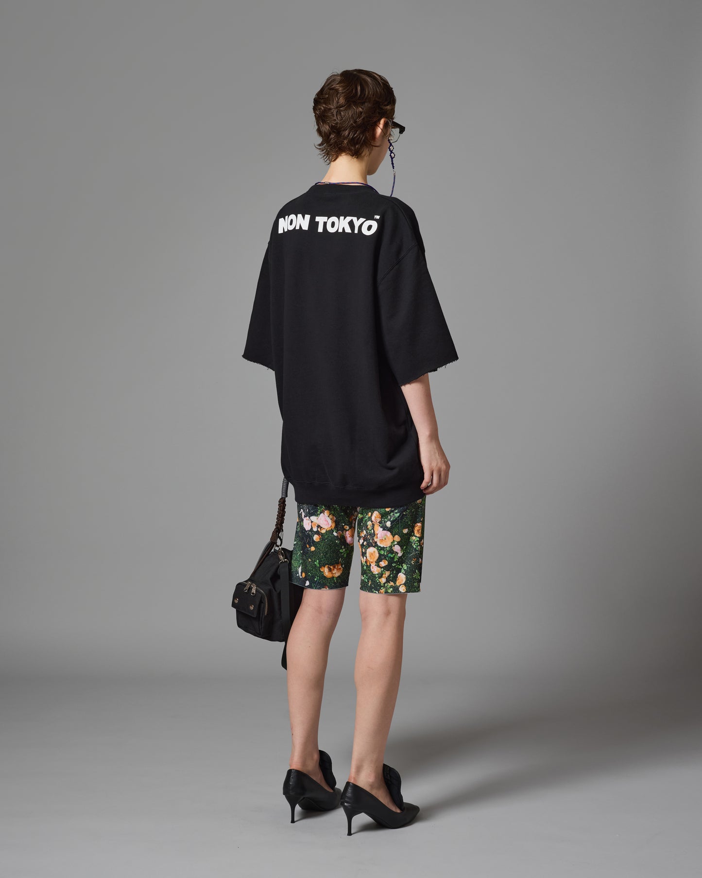 PRINT RIB SHORTS (MOSS)