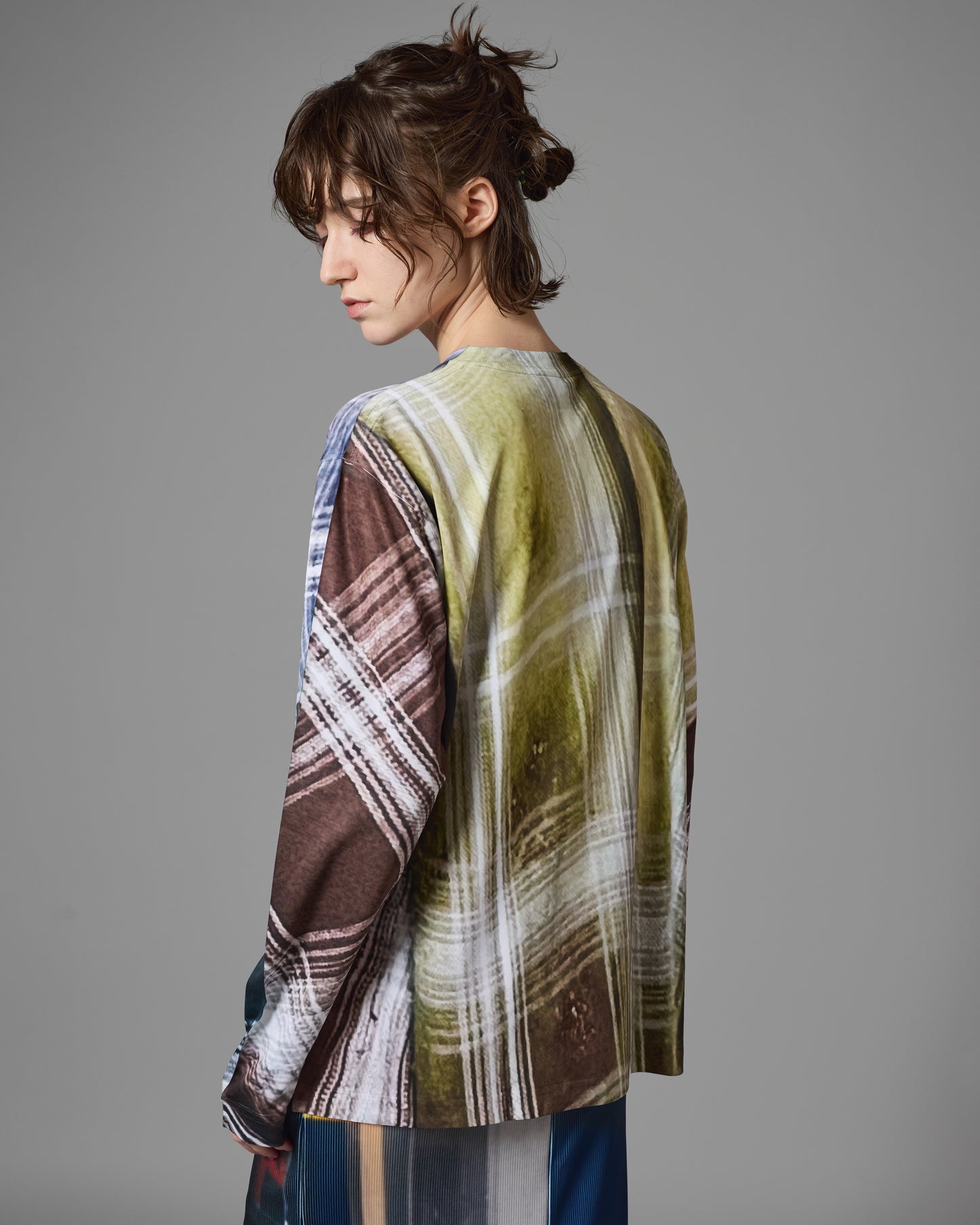 DIRECT PRINT L/S T-SHIRT (CHECK)