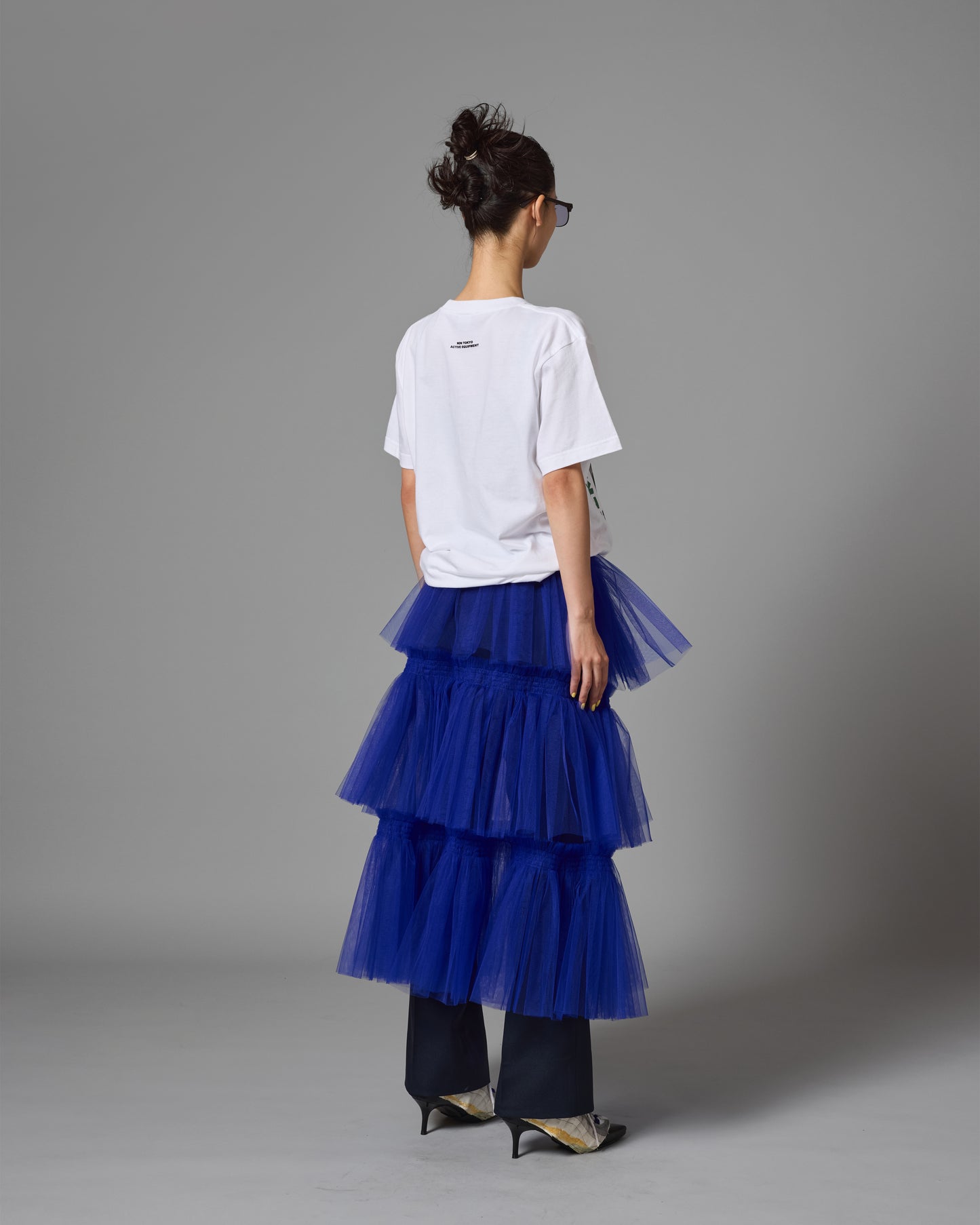 TULLE TIERED SKIRT (BLUE)