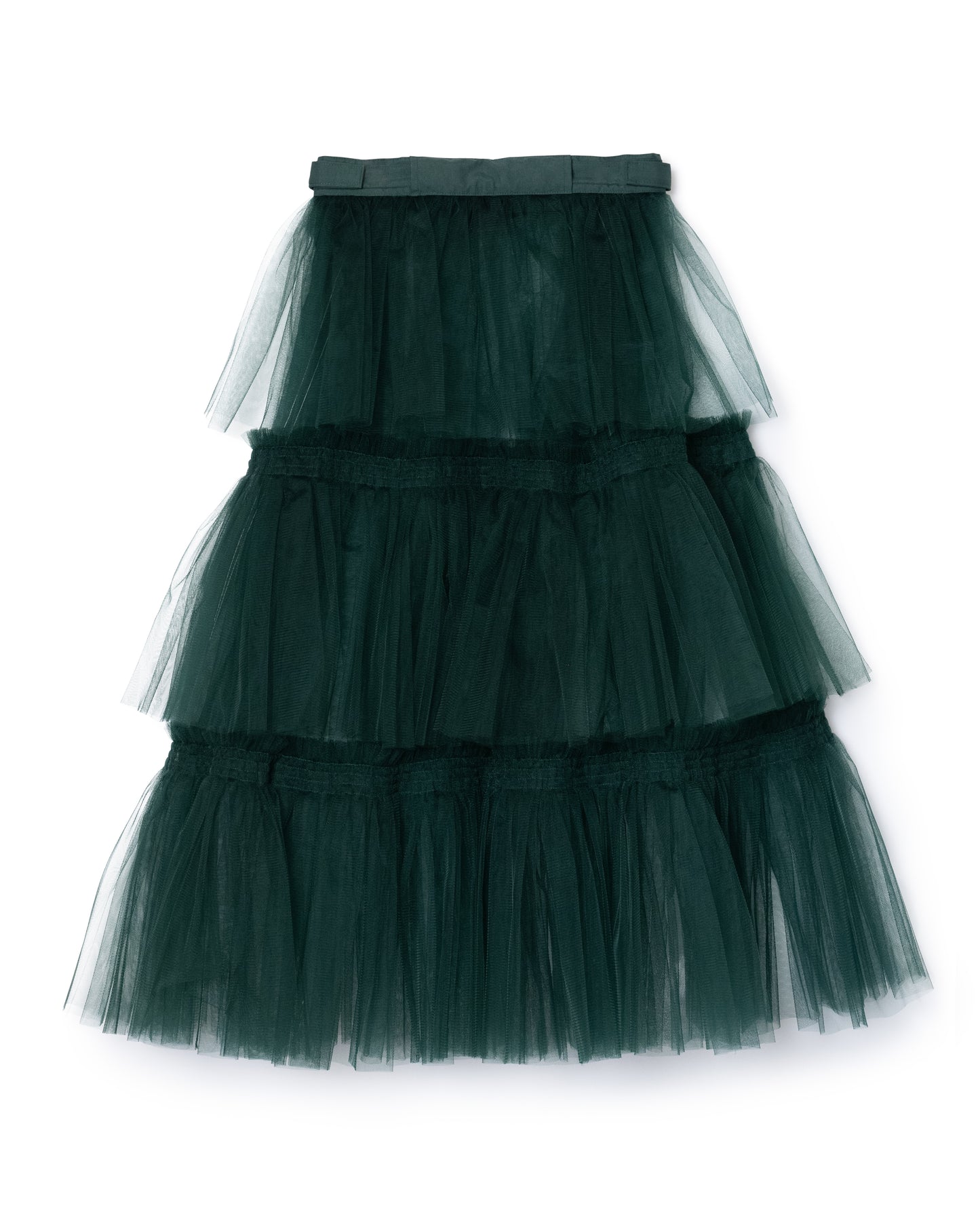 TULLE TIERED SKIRT (GREEN)