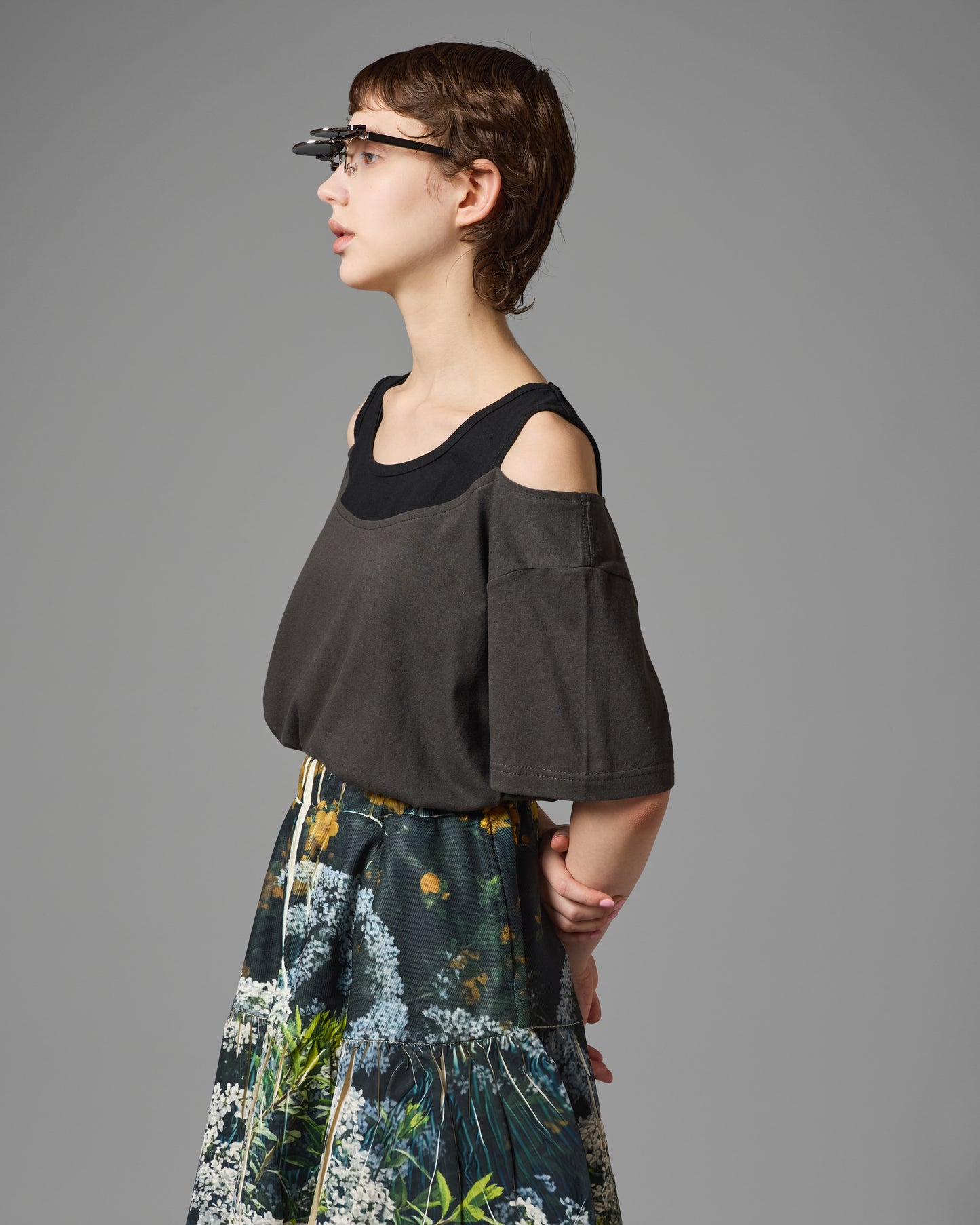 DOCKING TANK T-SHIRT (GRAY×BLACK)