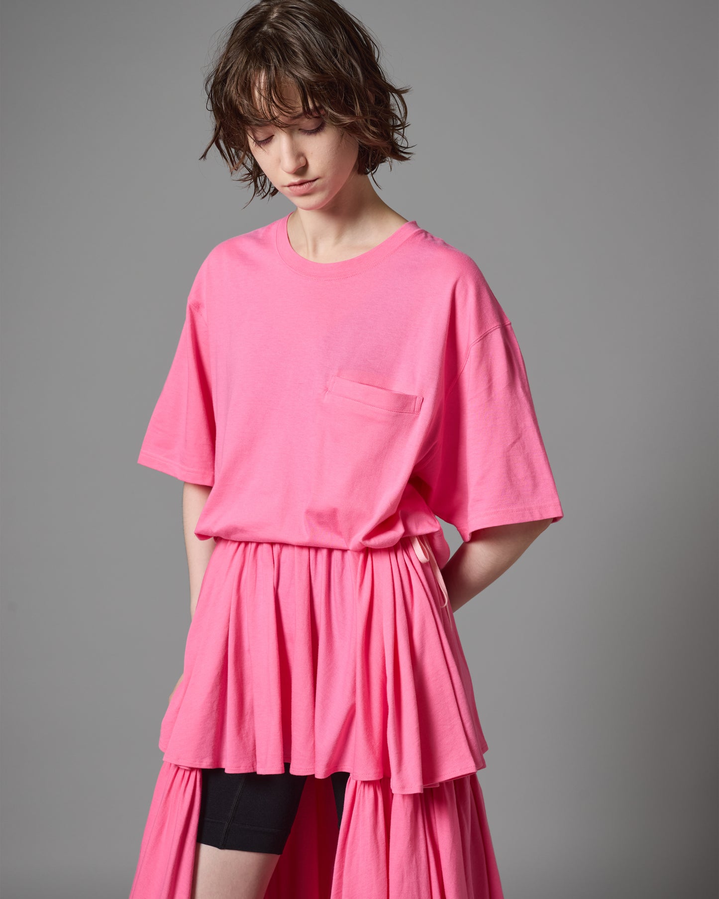 TIRED LONG TEE ONE-PIECE (PINK)