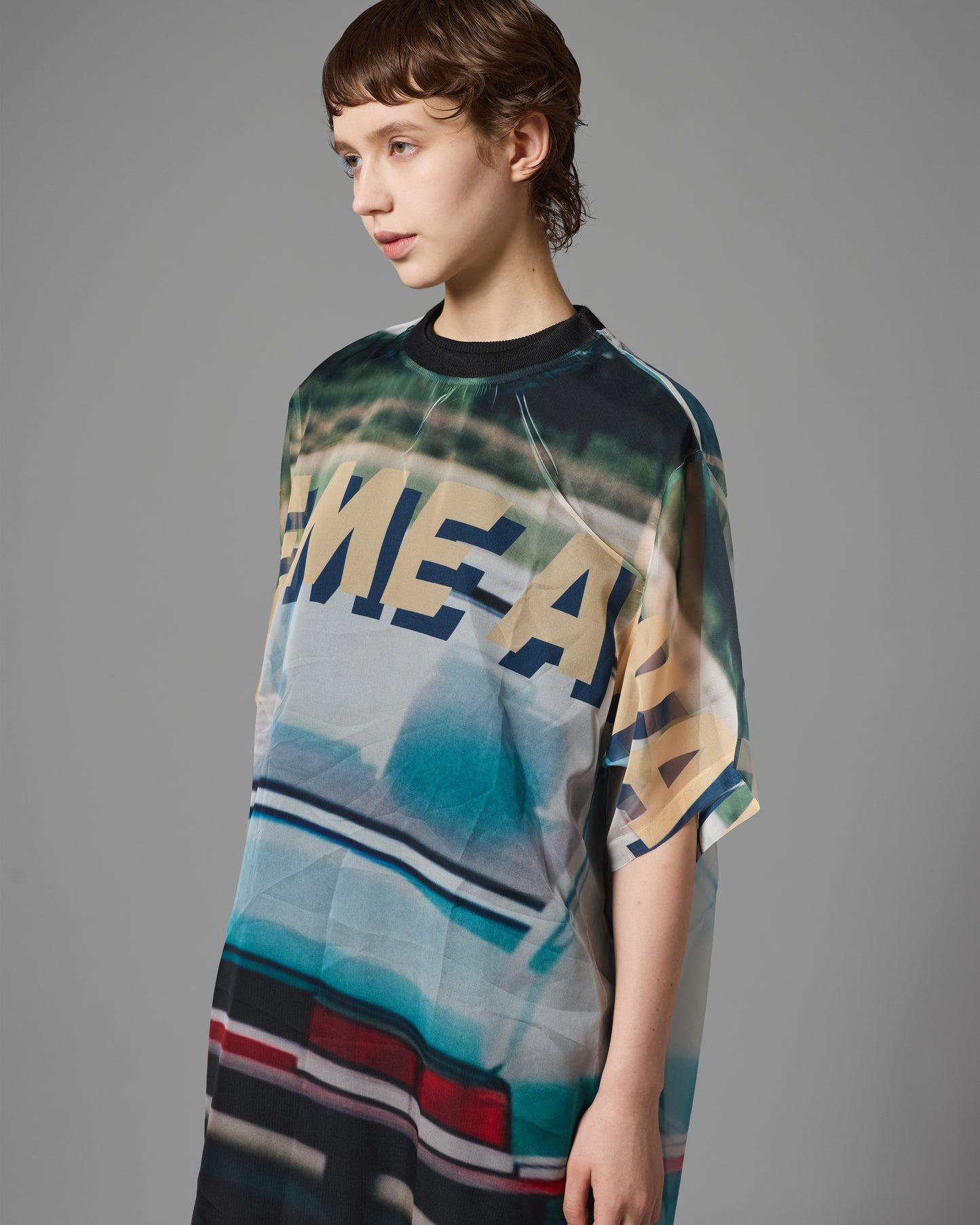 DIRECT PRINT SHEER T-SHIRT (TAKE ME AWAY)