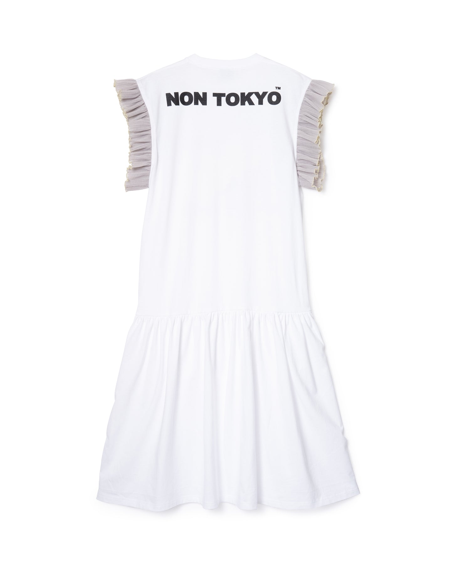 FRILL SLEEVE ONE-PIECE (WHITE)