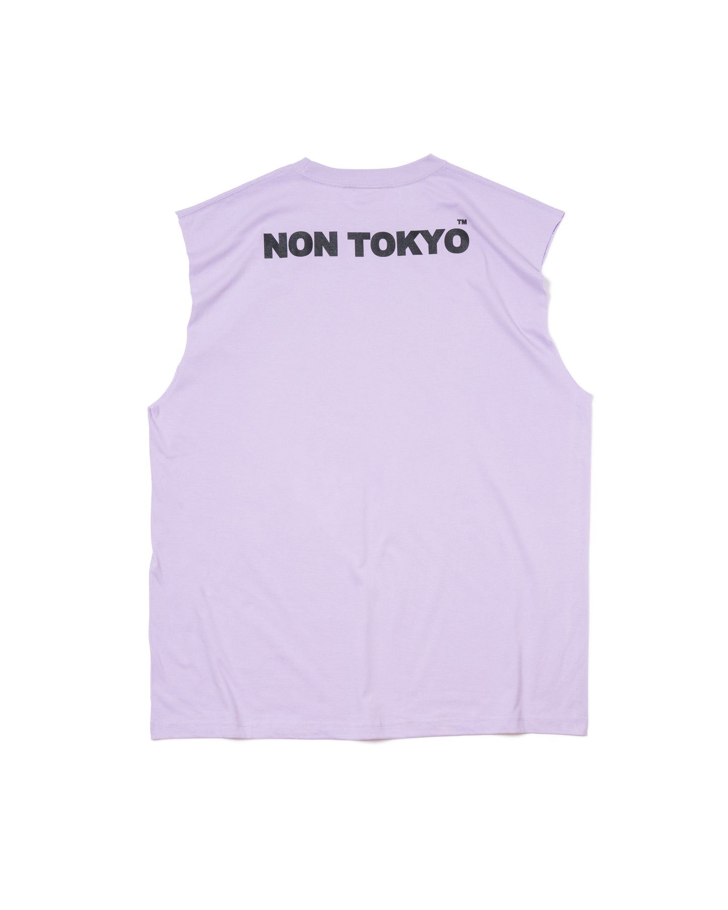 DEER PRINT NO-SLEEVE T-SHIRT (PURPLE)
