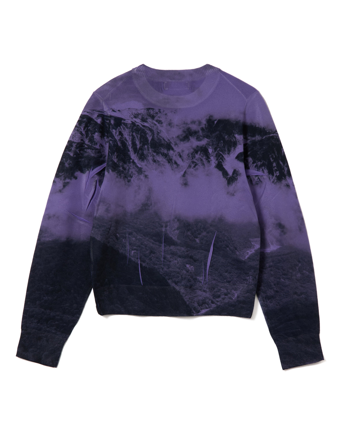 PRINT KNIT PULLOVER TOP (PURPLE)