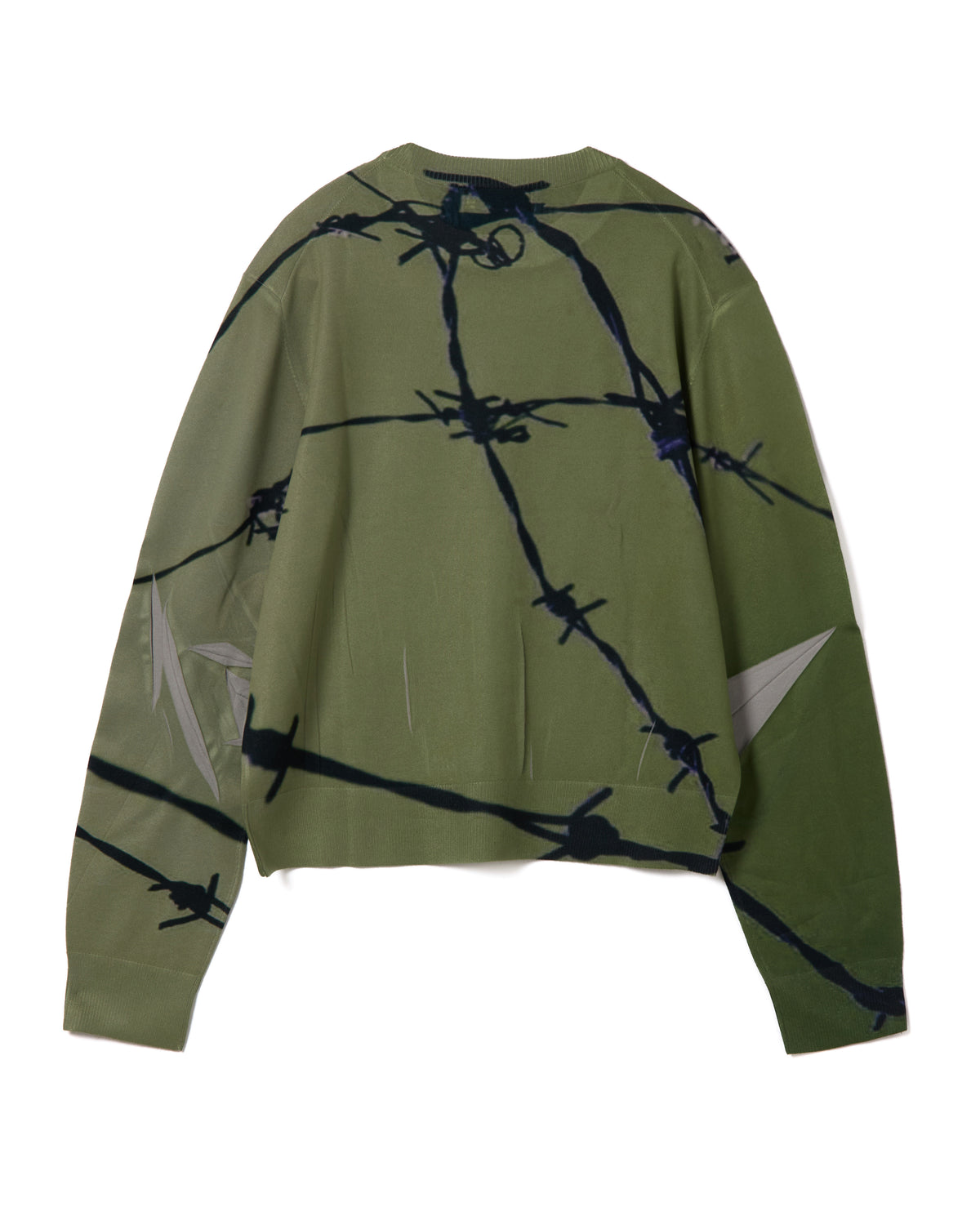 PRINT KNIT PULLOVER TOP (KHAKI)