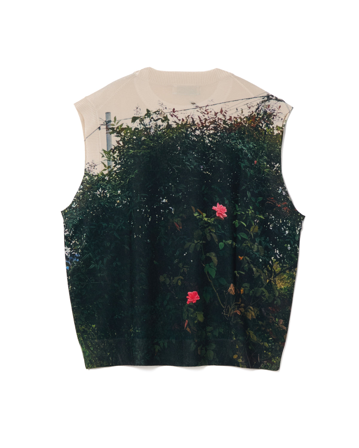 PRINT KNIT PULLOVER VEST (FLOWER)