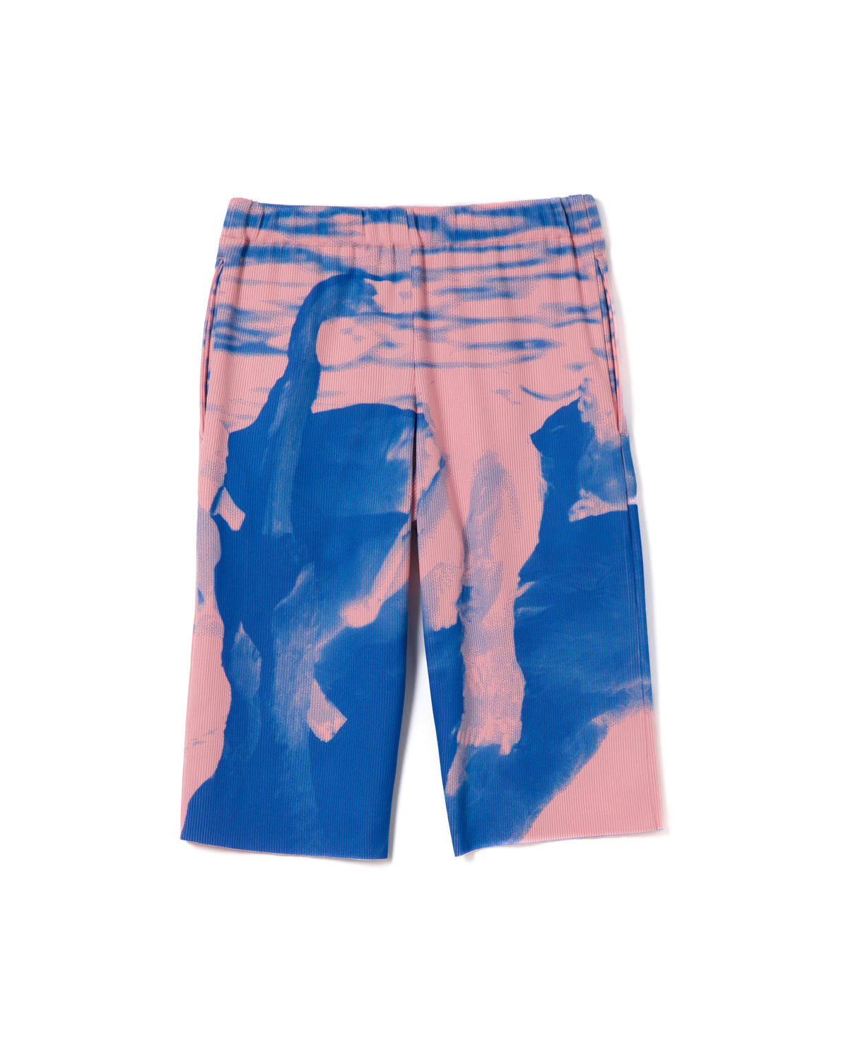 PRINT RIB SHORTS (PINK)