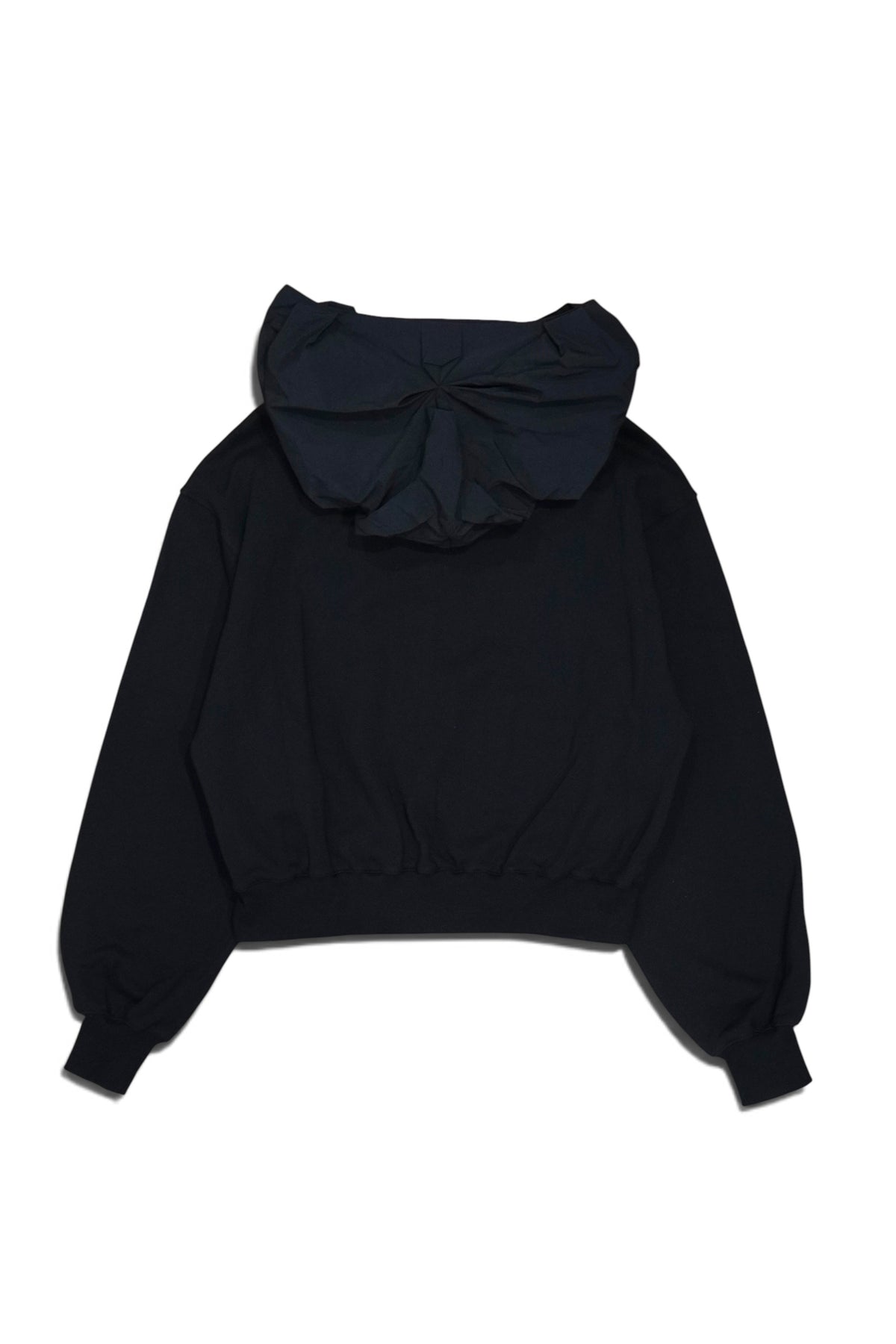 FLOWER SMOCKING HOODIE (BLACK)
