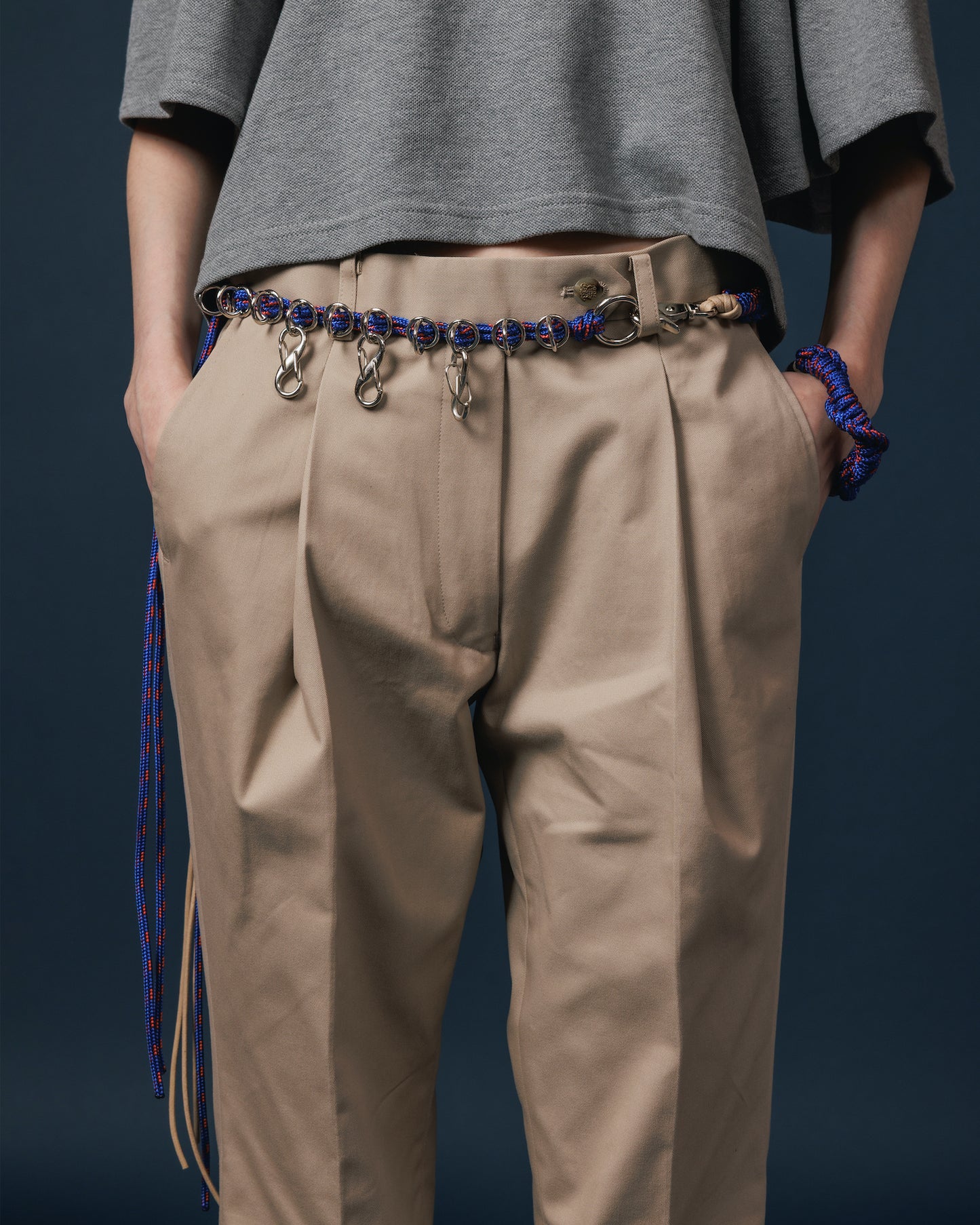 BLADE CODE BELT (BEIGE x BLUE)