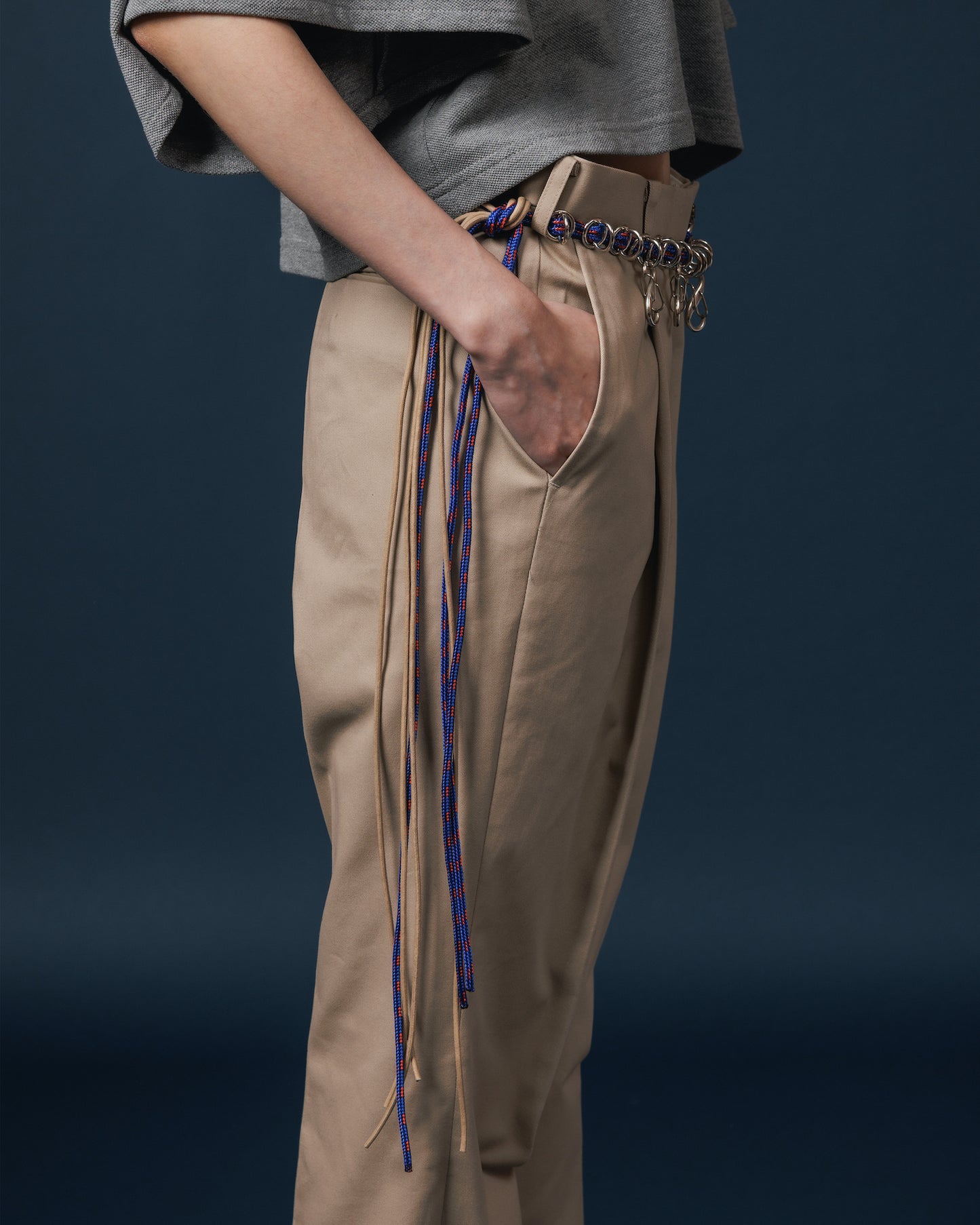 BLADE CODE BELT (BEIGE x BLUE)