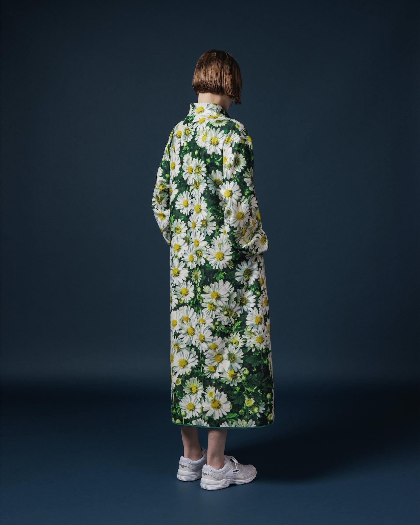 PRINT FLEECE ONE-PIECE (FLOWER)