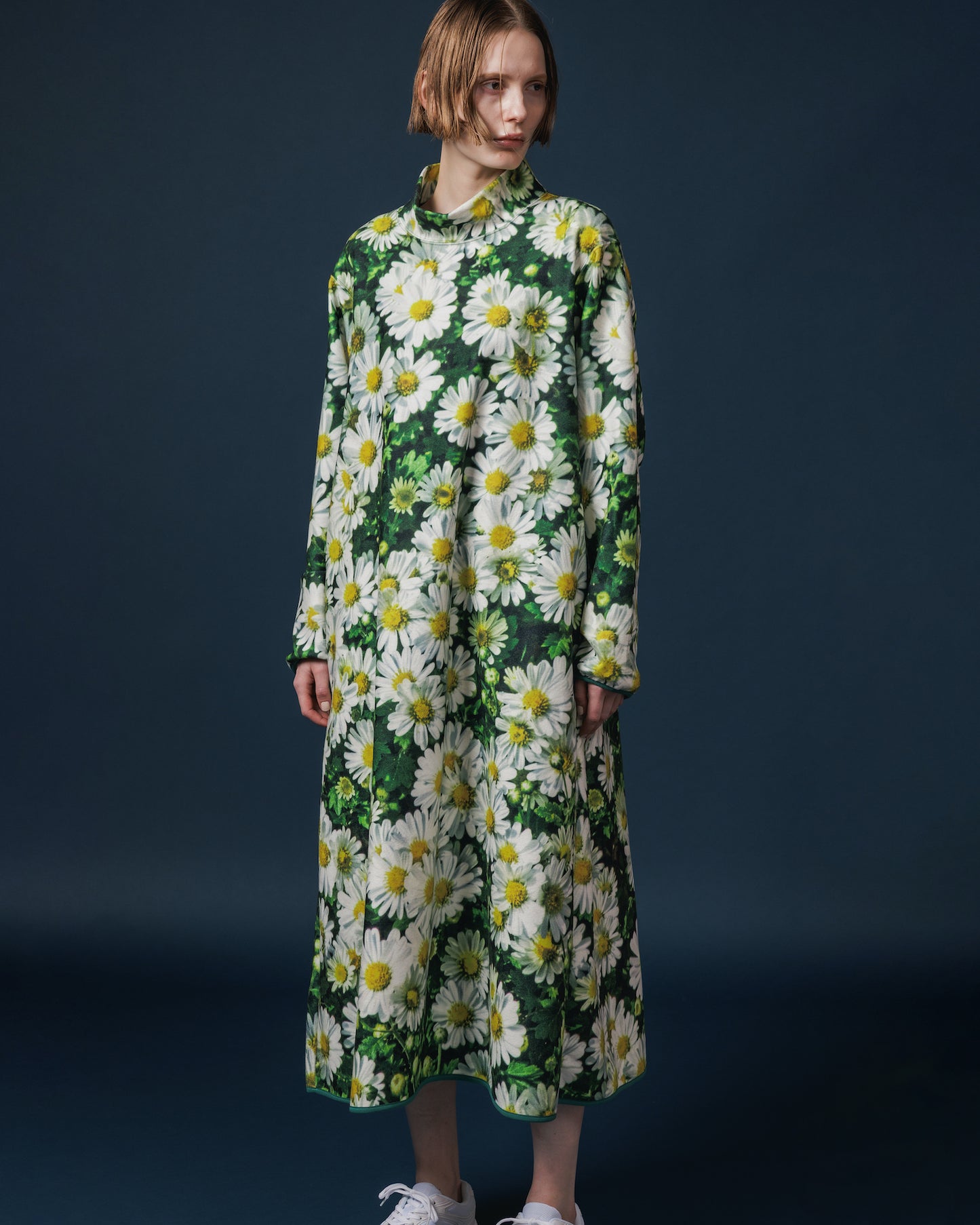 PRINT FLEECE ONE-PIECE (FLOWER)