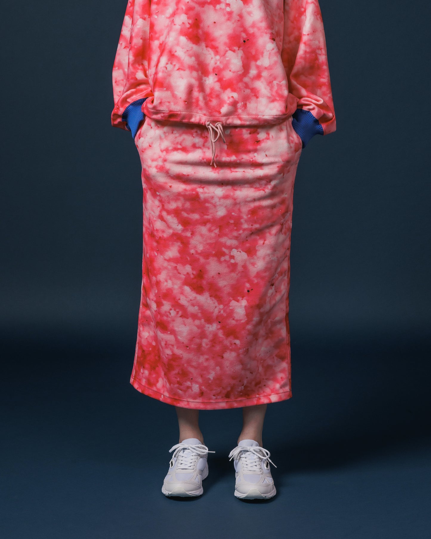 PRINT FLEECE TIGHT SKIRT (PINK)