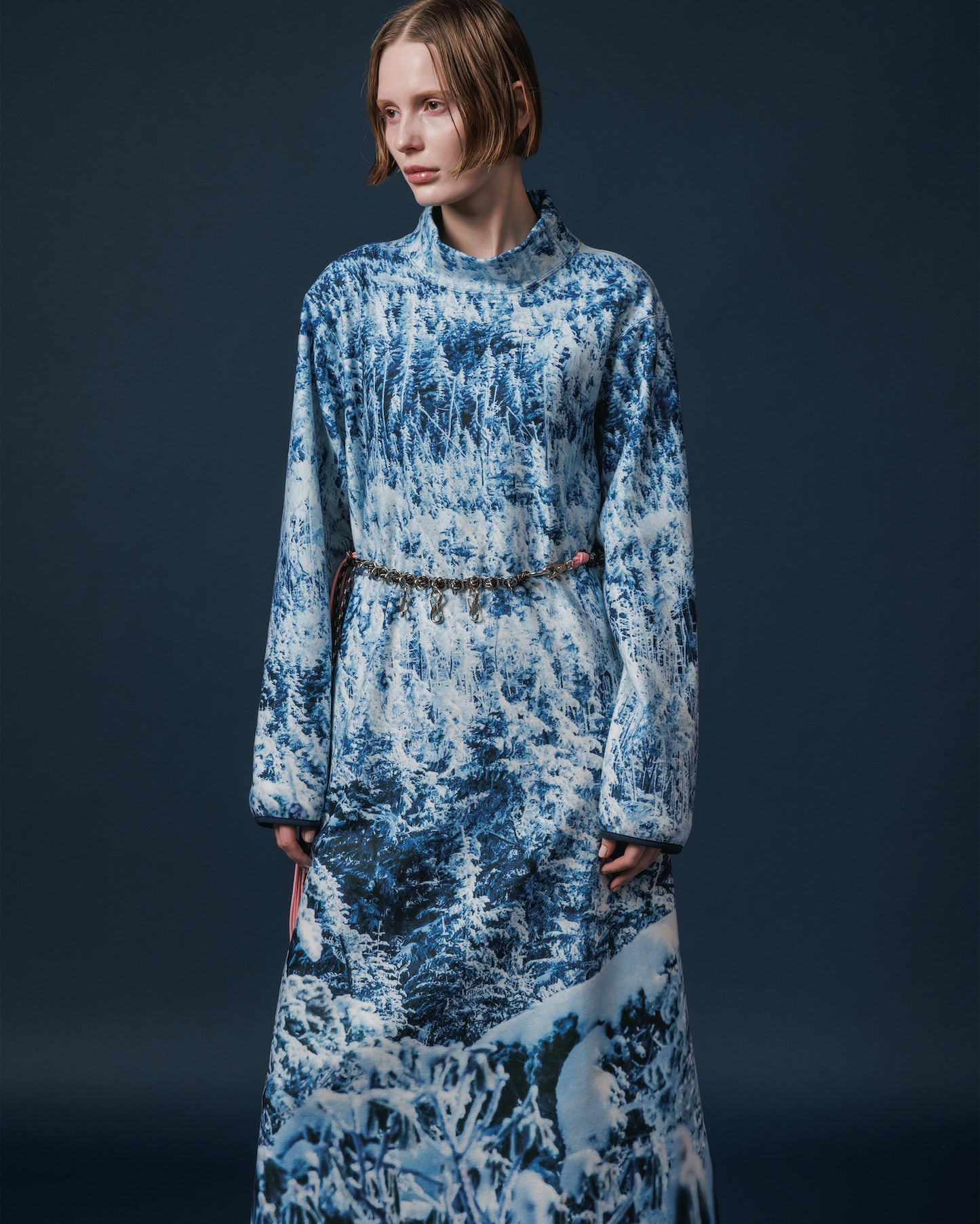PRINT FLEECE ONE-PIECE (SNOW MOUNTAIN)