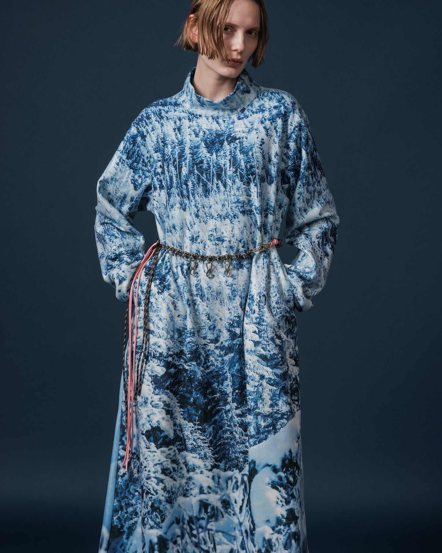 PRINT FLEECE ONE-PIECE (SNOW MOUNTAIN)