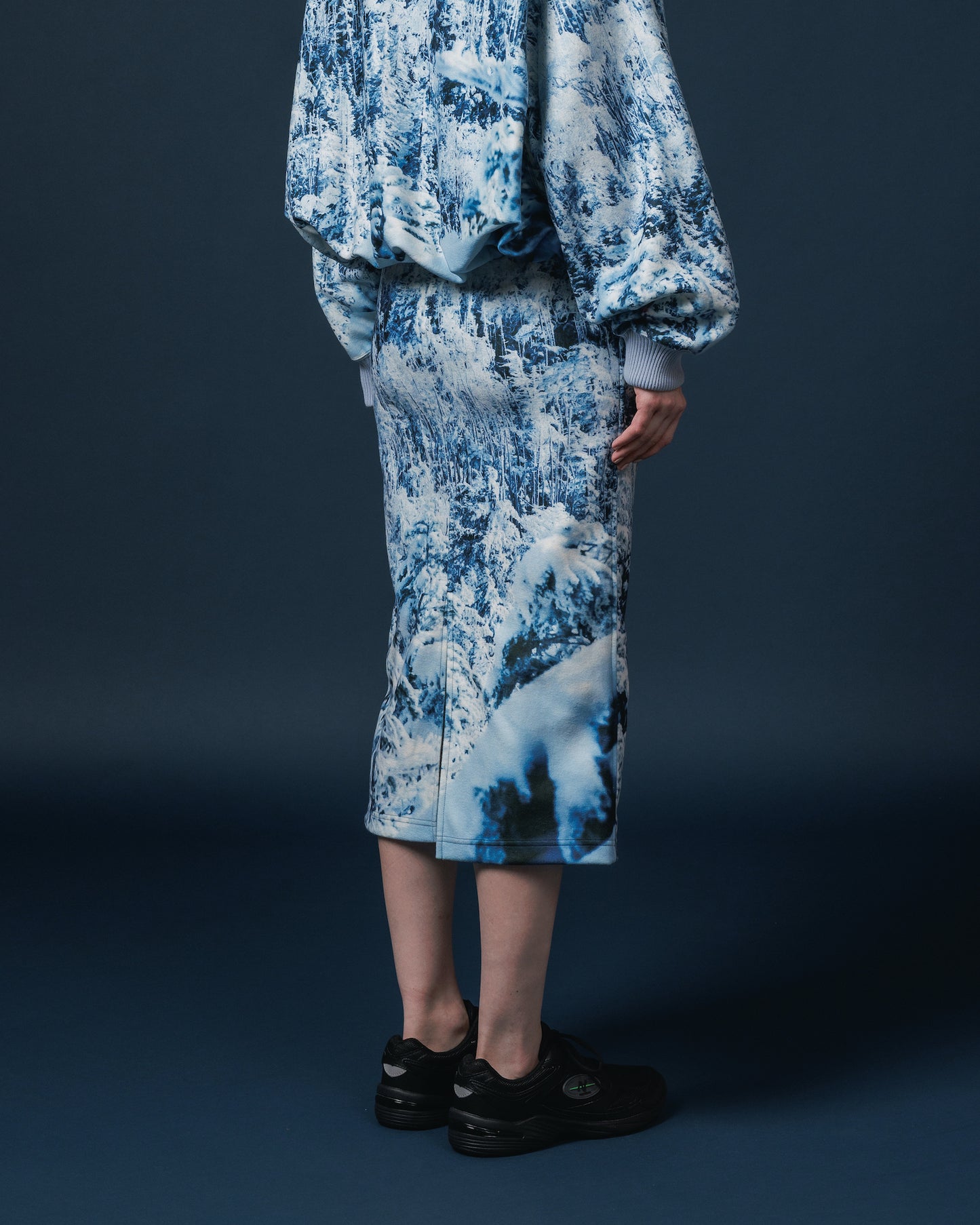 PRINT FLEECE TIGHT SKIRT (SNOW MOUNTAIN)