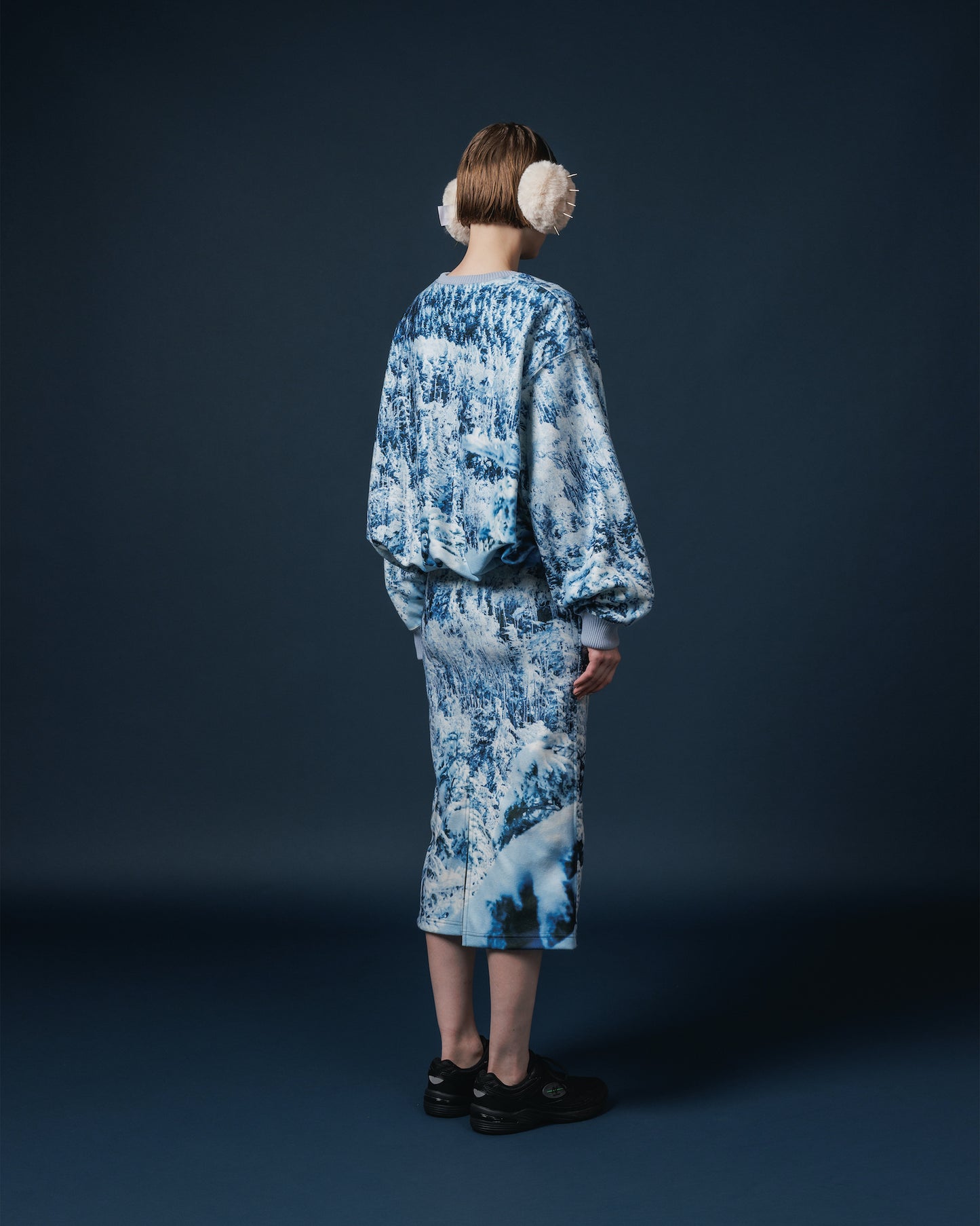 PRINT FLEECE PULLOVER TOP (SNOW MOUNTAIN)