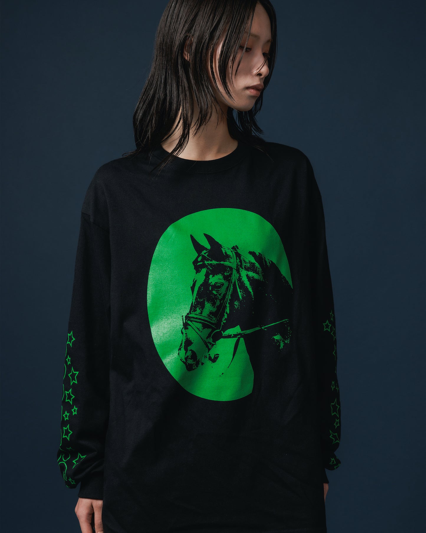 SHOW PRINT L/S T-SHIRT (BLACK)