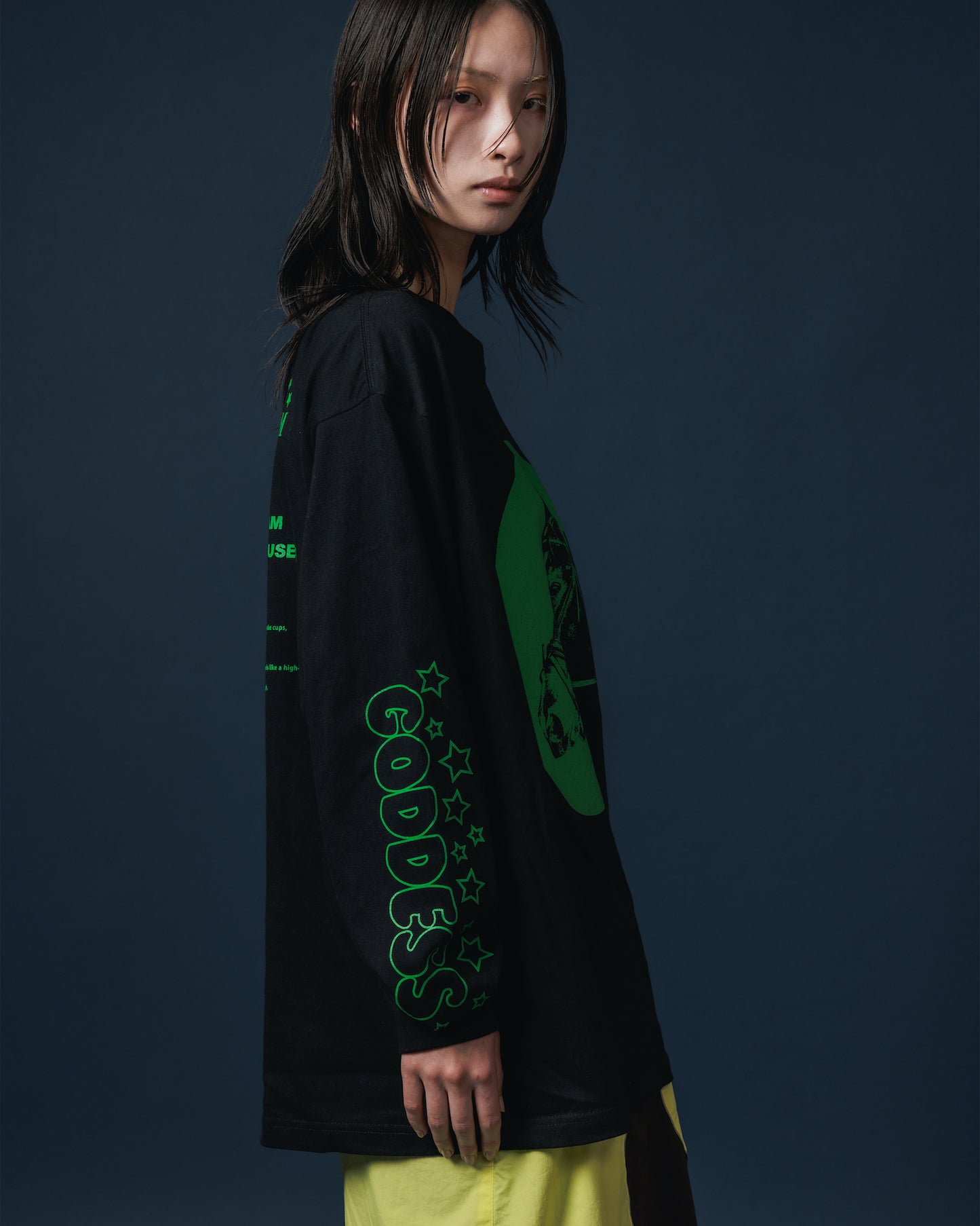 SHOW PRINT L/S T-SHIRT (BLACK)