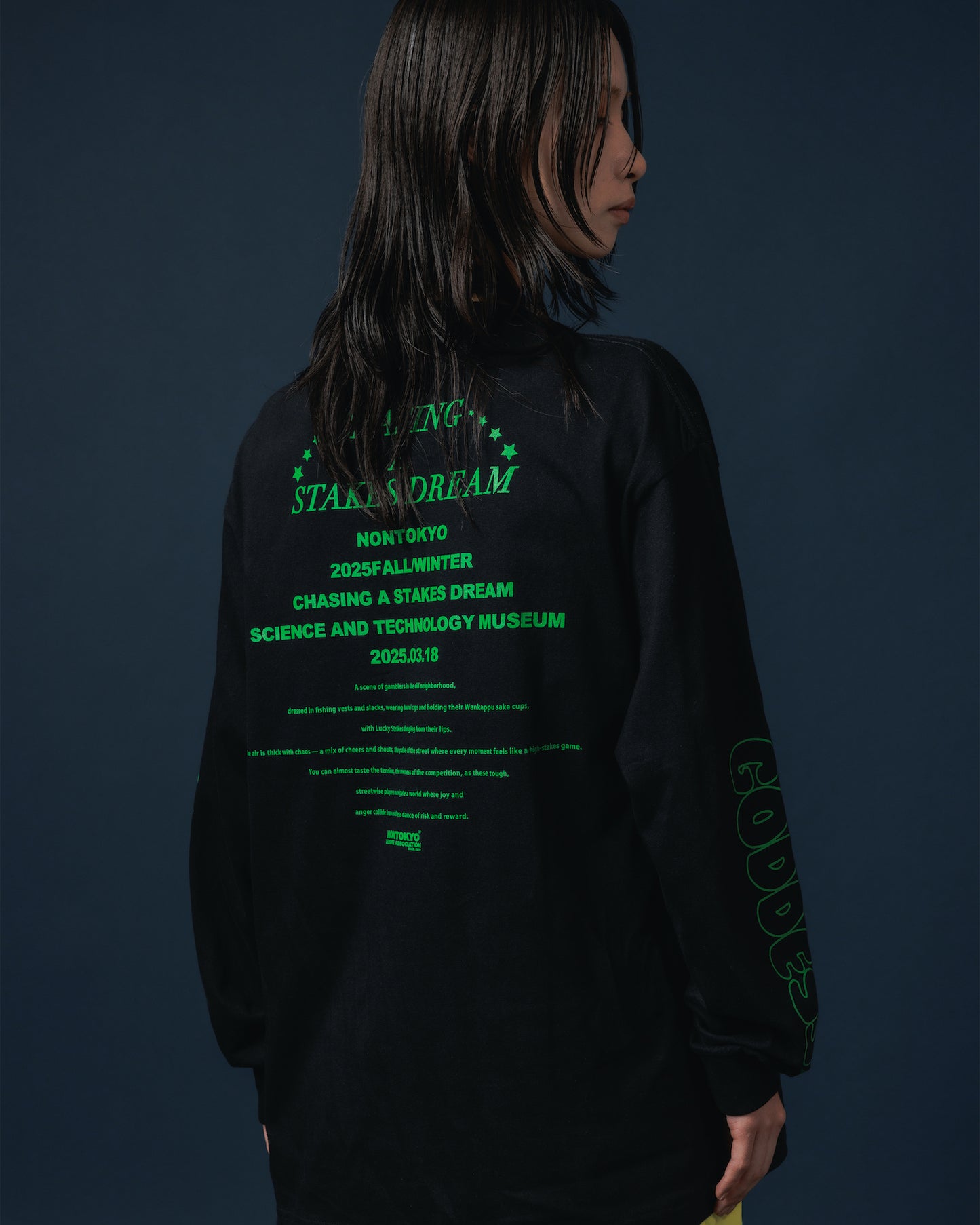 SHOW PRINT L/S T-SHIRT (BLACK)