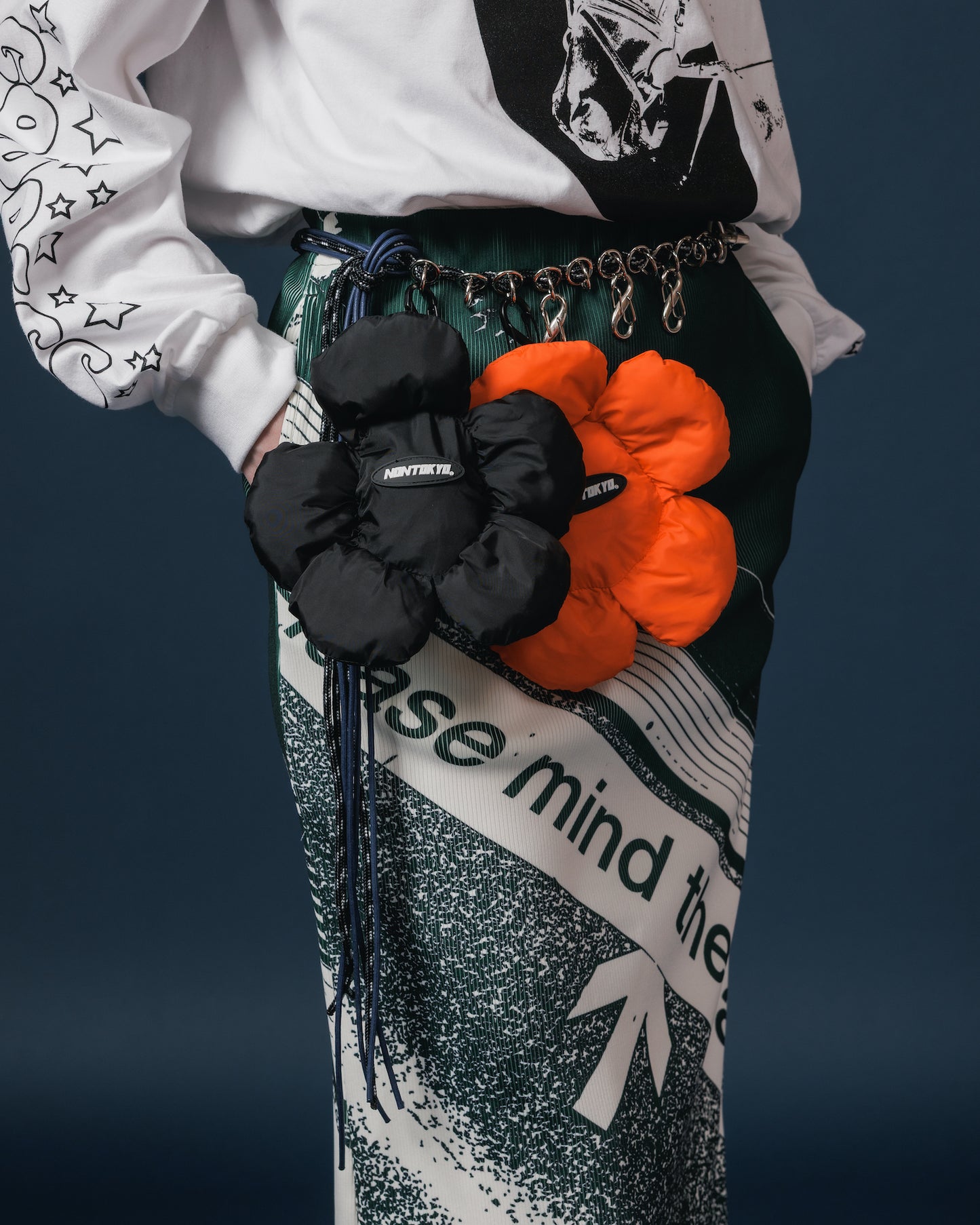 FLOWER ECO BAG (BLACK)