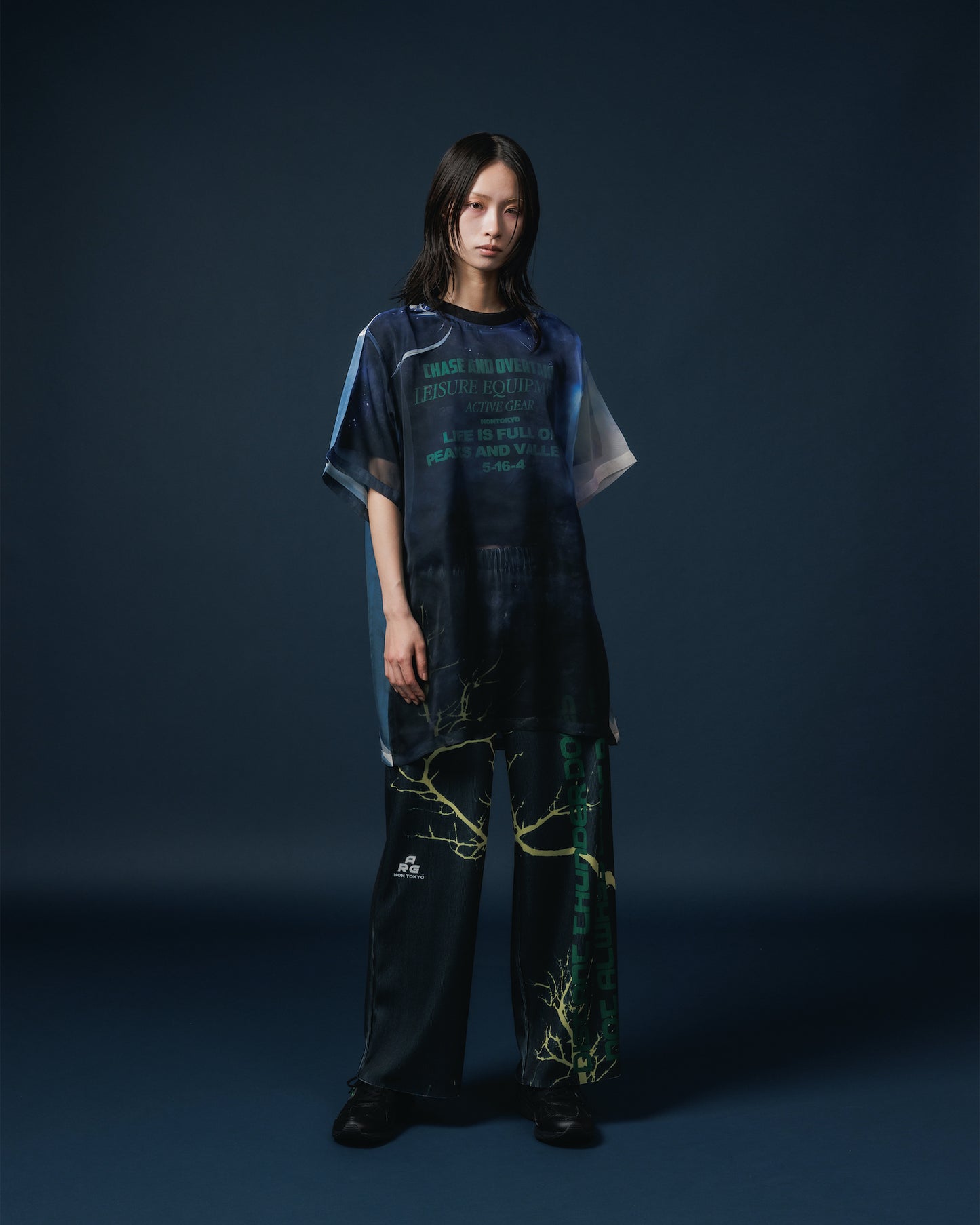 DIRECT PRINT SHEER T-SHIRT (NIGHT)