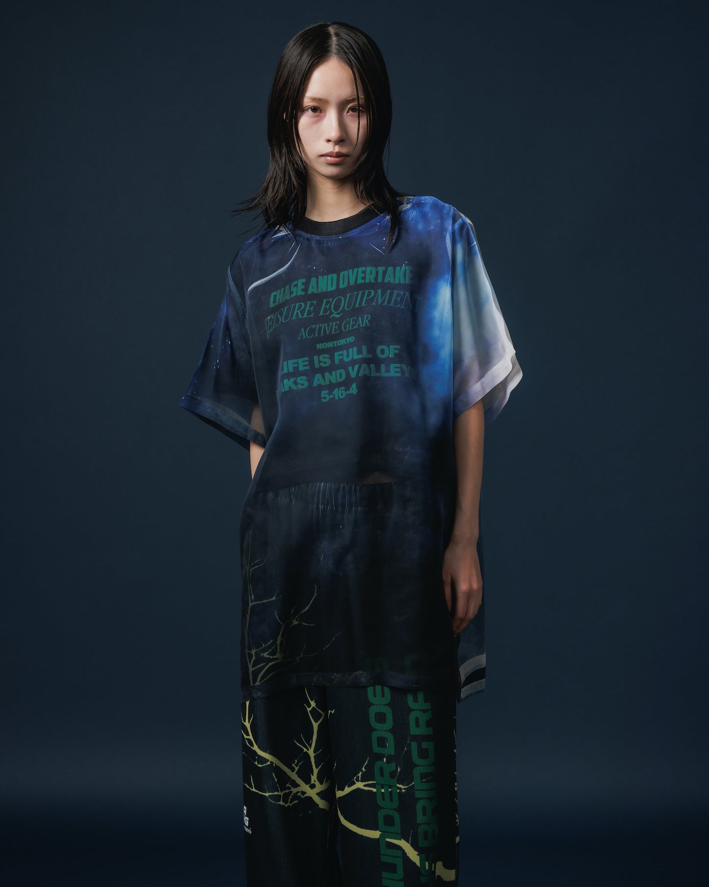 DIRECT PRINT SHEER T-SHIRT (NIGHT)