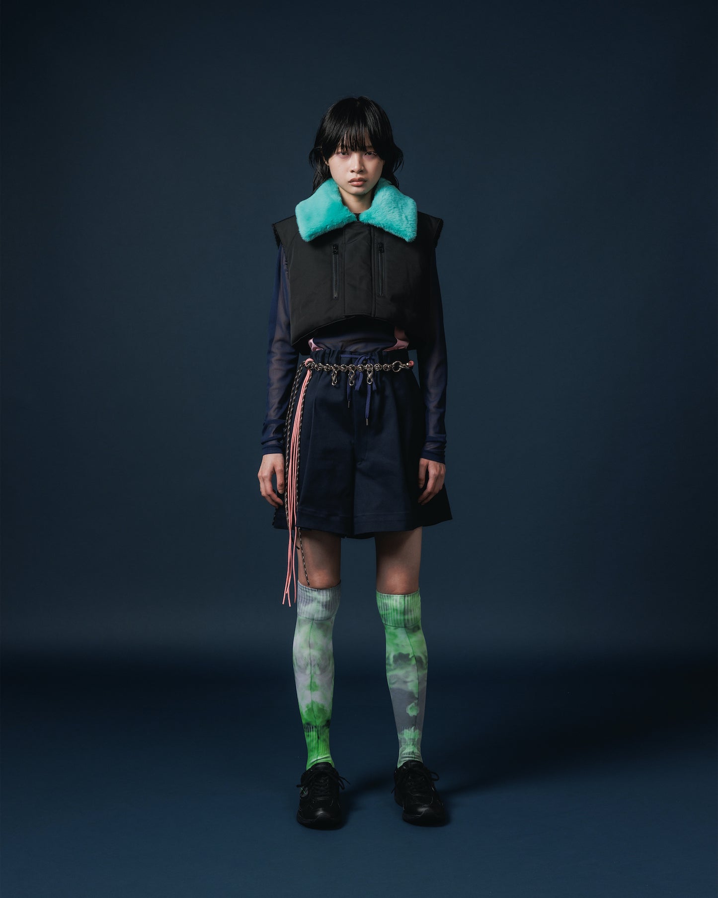 DIRECT PRINT LONG SOX (BLUE)