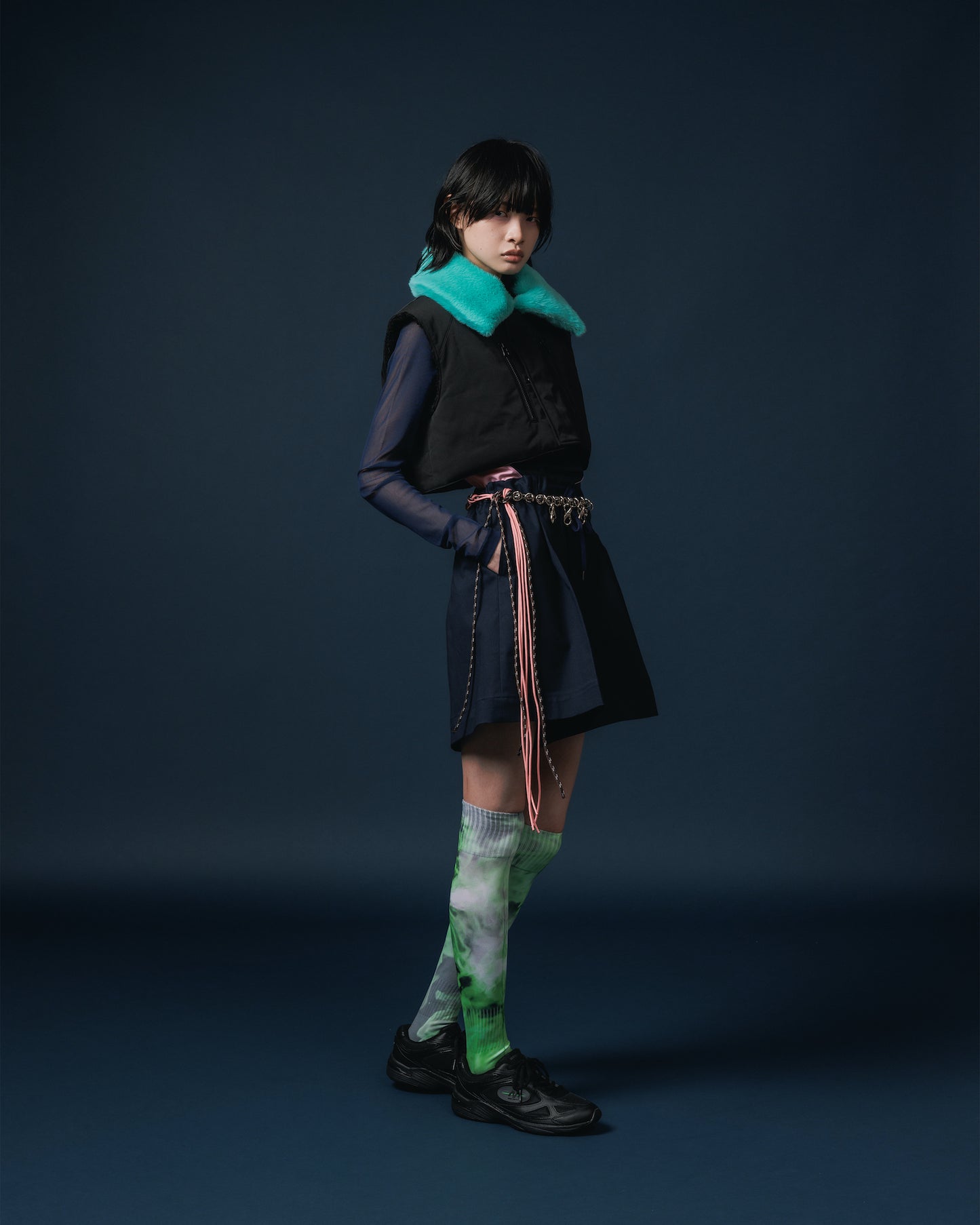DIRECT PRINT LONG SOX (BLUE)