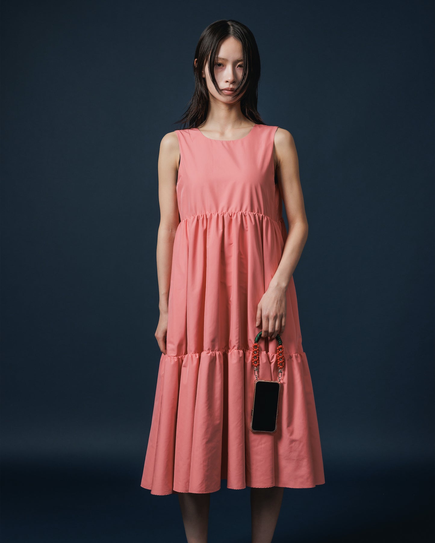 REVERSIBLE GATHER ONE-PIECE (BLUE x PINK)