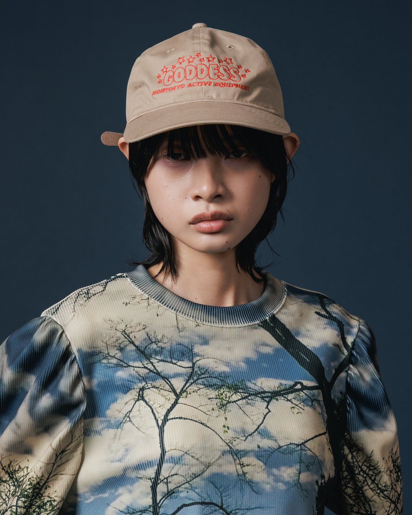 EMBROIDERY 2TONE CAP (BEIGE)