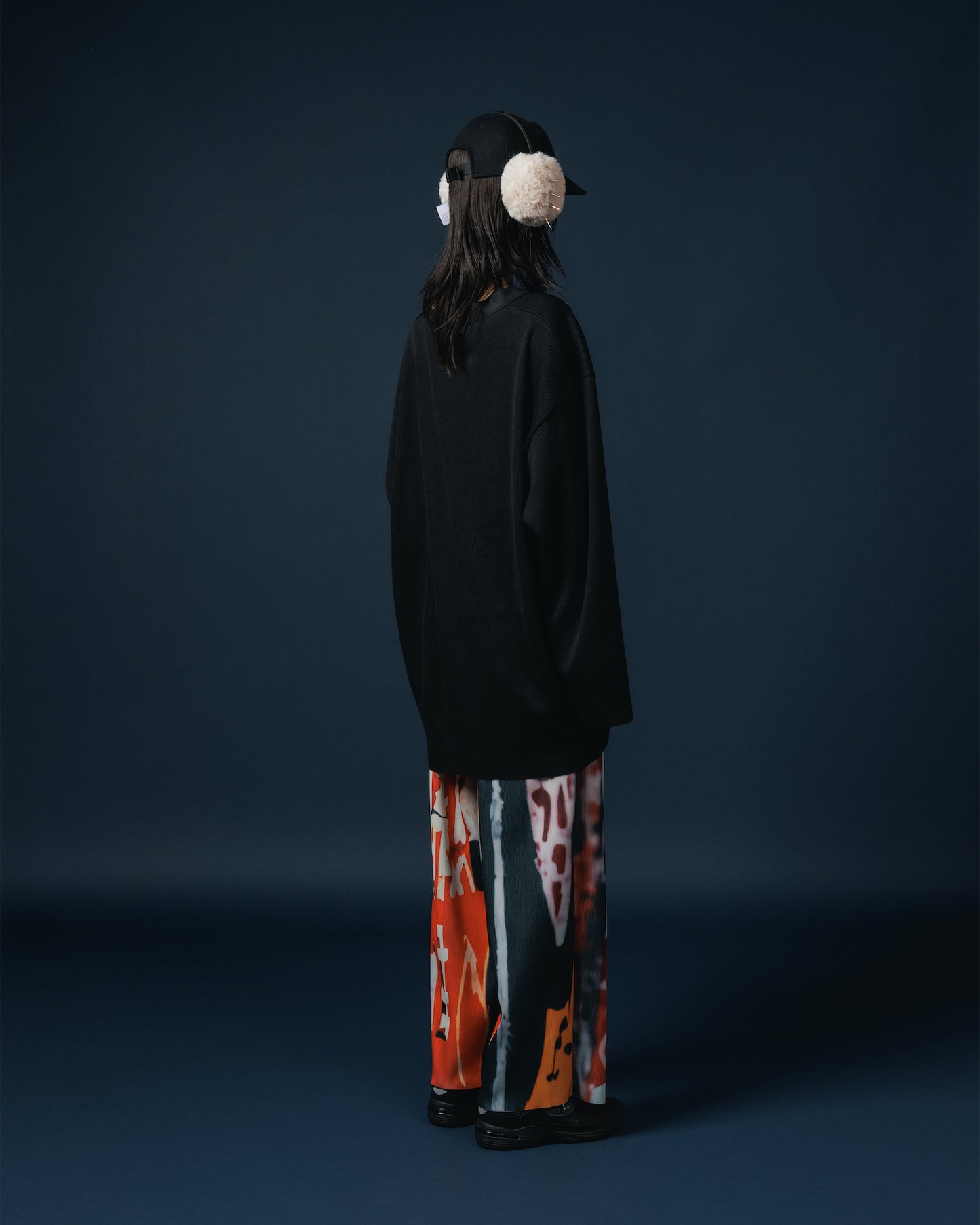 RIB BIG CARDIGAN (BLACK)