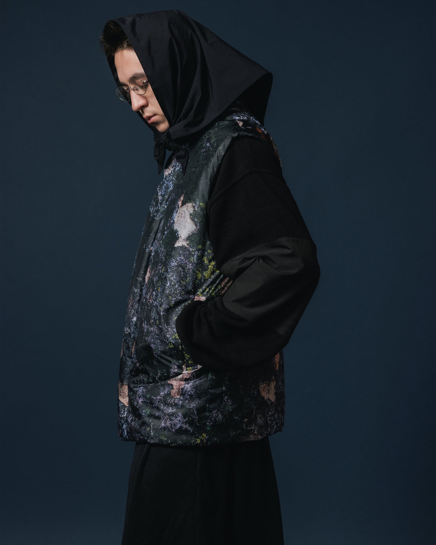 REVERSIBLE PADDING VEST (ALGAE x BLACK)