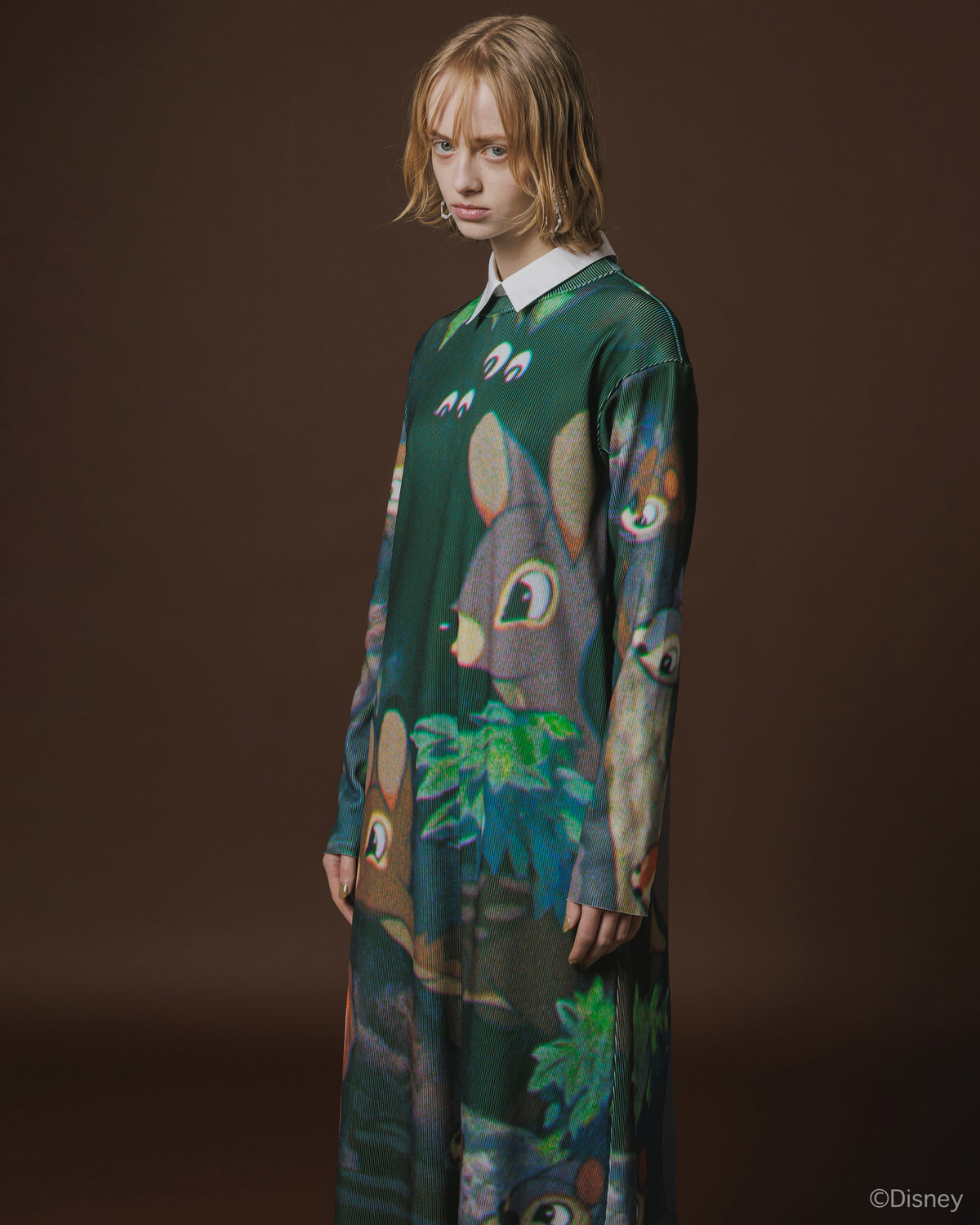 【Disney collection】PRINT RIB L/S ONE-PIECE / SNOW WHITE
