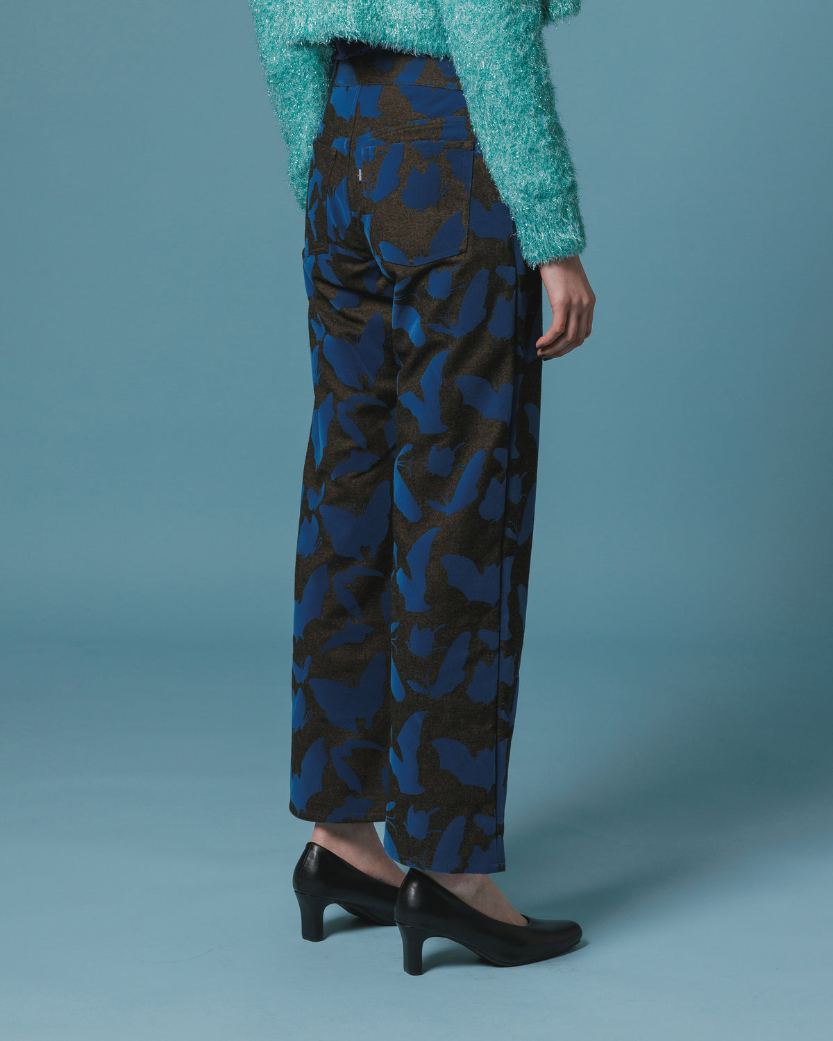 ADJUSTER FLOCKY PANTS (BROWN x BLUE)