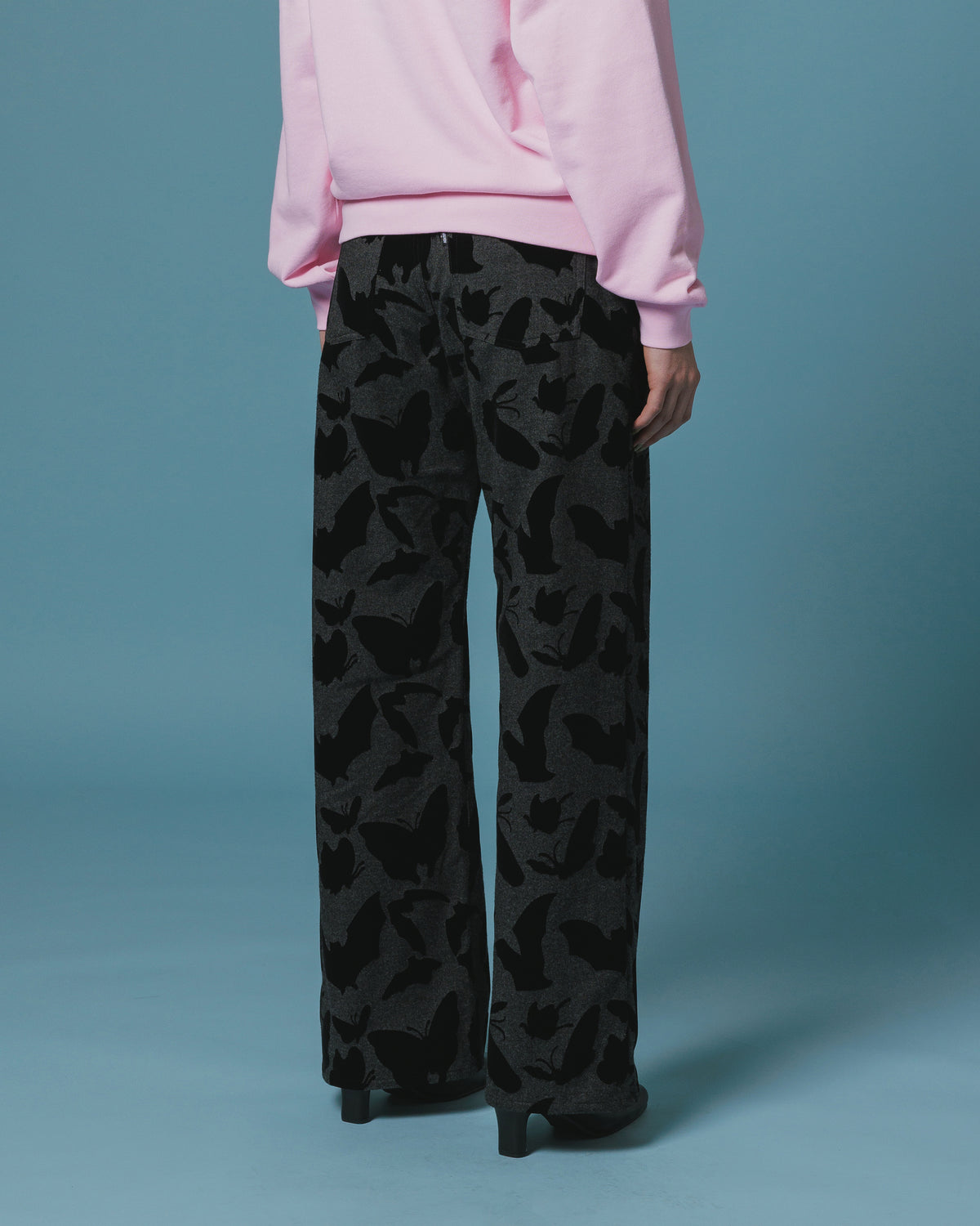 ADJUSTER FLOCKY PANTS (GRAY x BLACK)